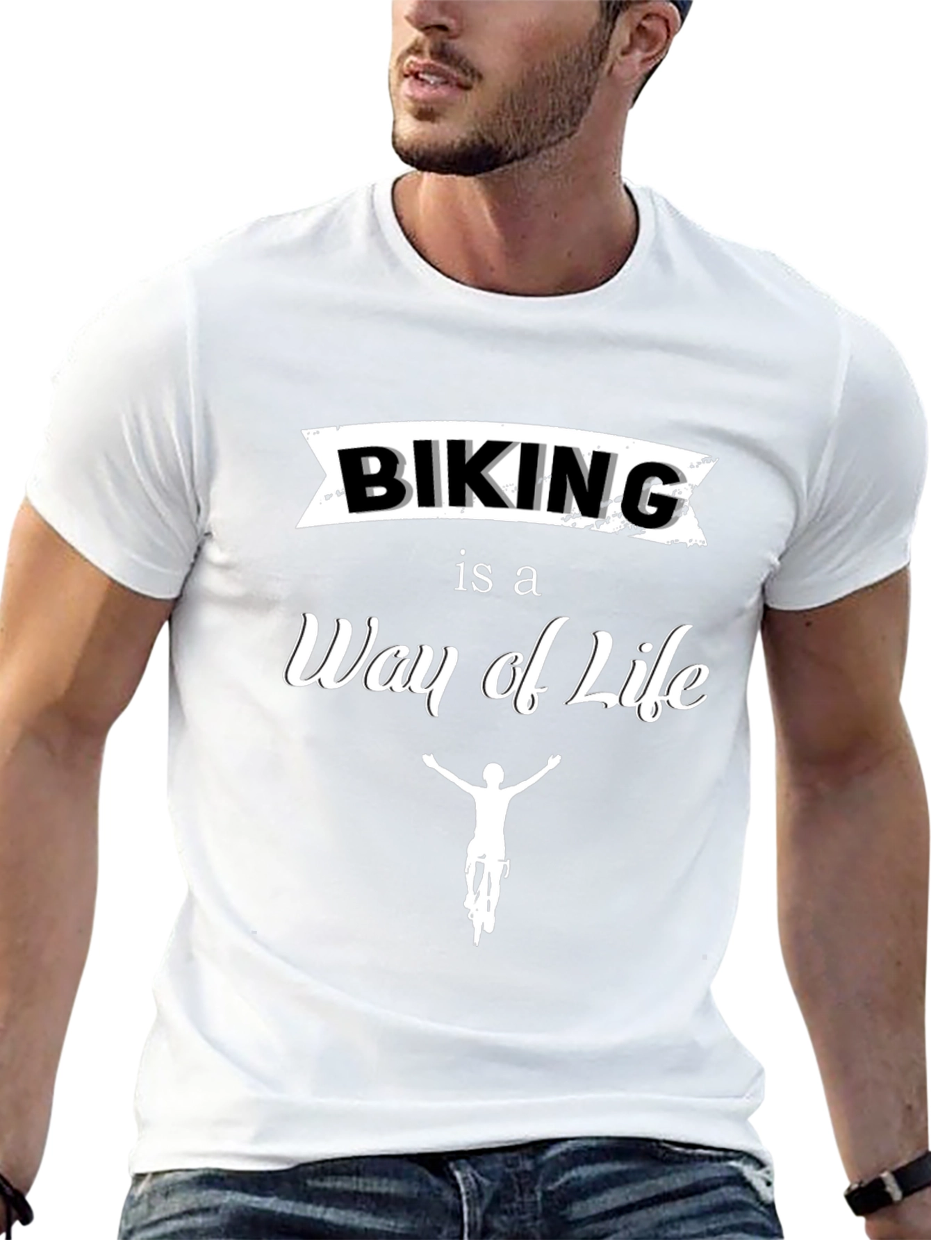 Biking is a Way of Life Black T-Shirt