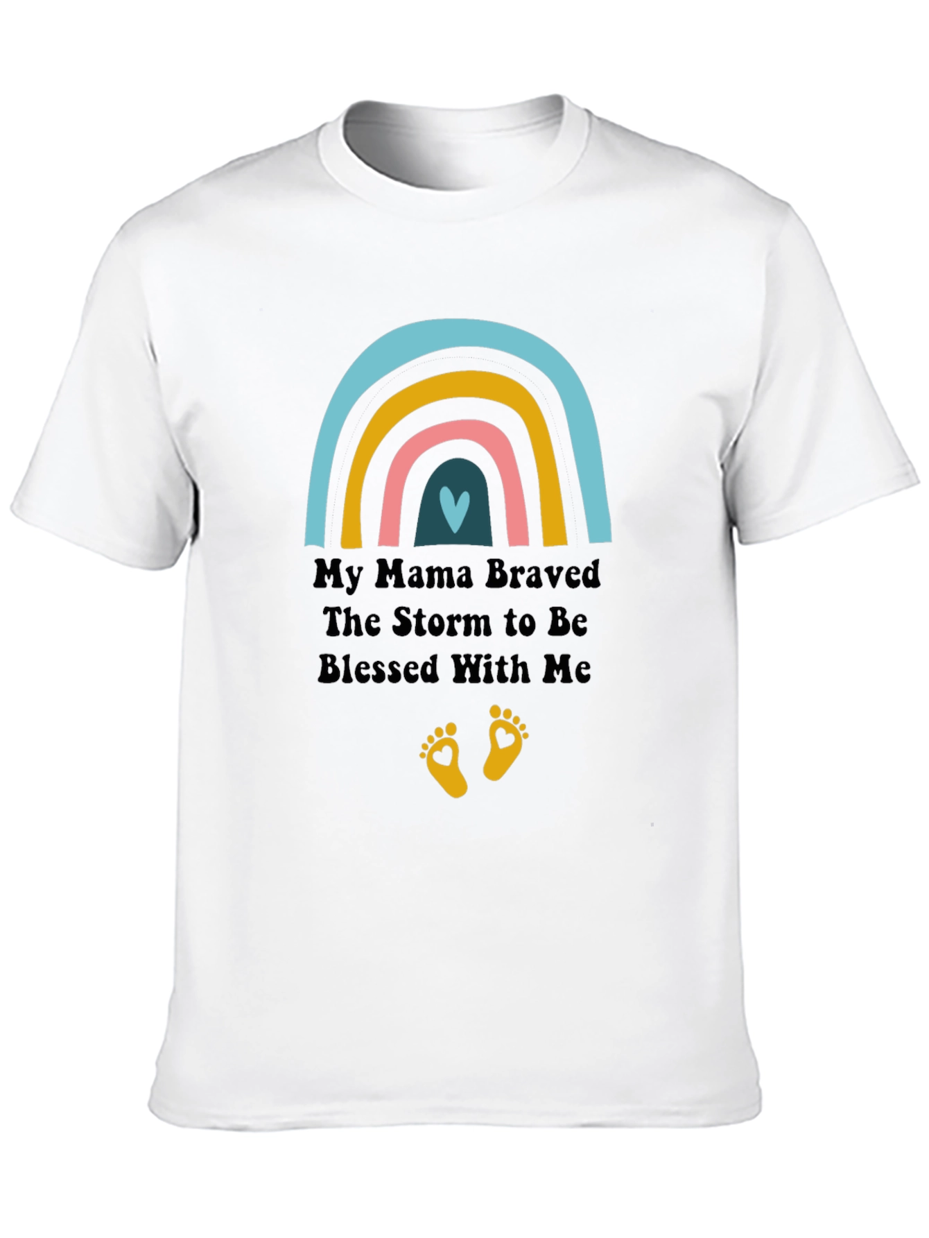 Mama Blessed With Me Black T-Shirt