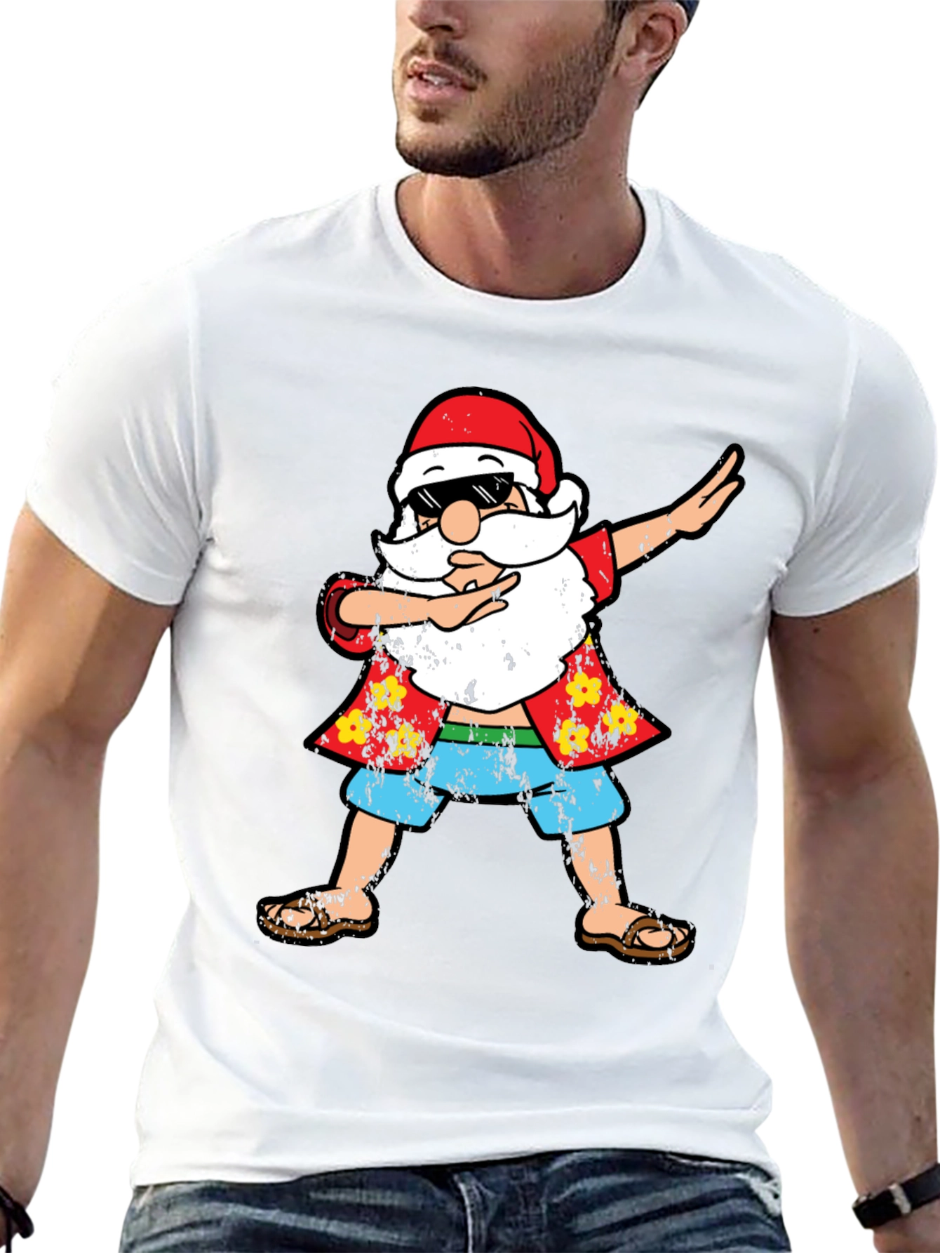 Dabbing Santa Hawaiian Shirt T-Shirt