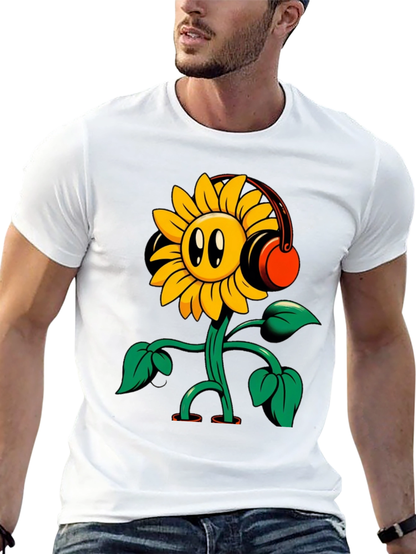 Sunflower Headphone T-Shirt