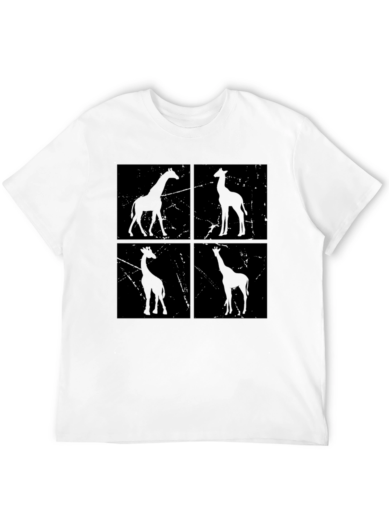 Giraffe Silhouette T-Shirt - Unisex Black Graphic Tee