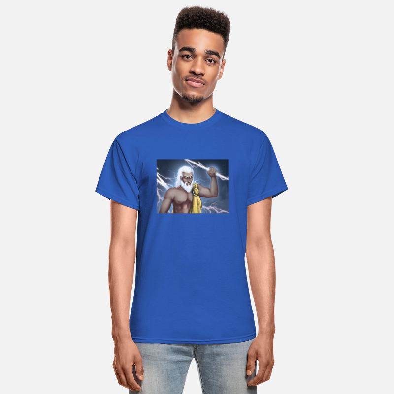 A Titan holding a lightning bolt