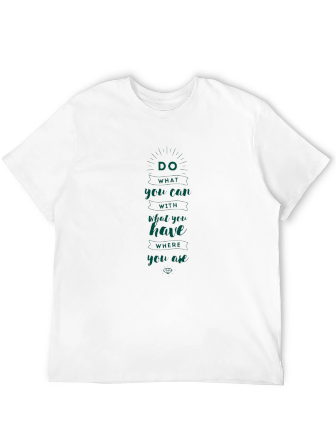 Inspirational Quote Graphic Tee - Casual Black T-Shirt