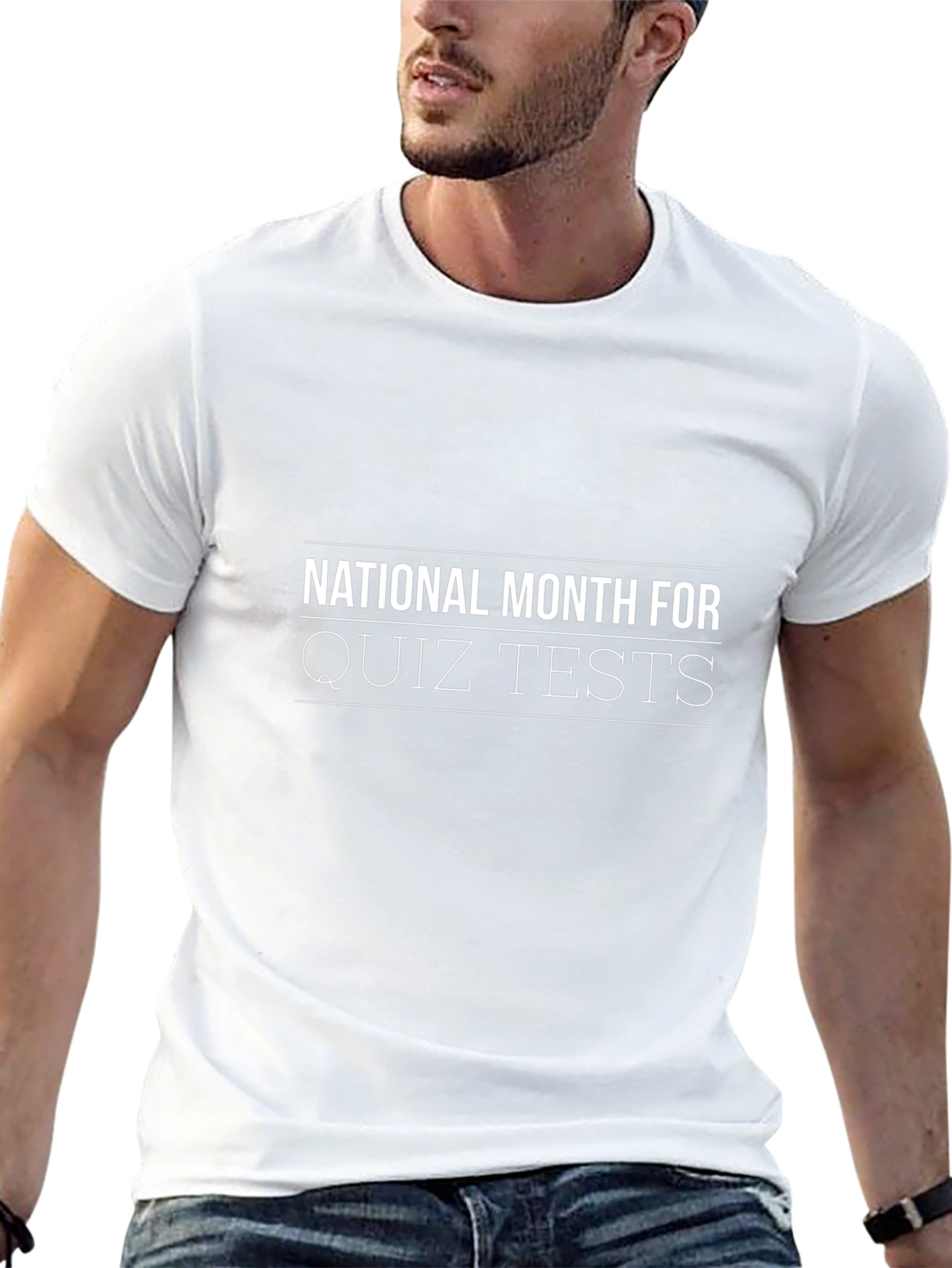 National Month For Quiz Tests Black T-Shirt