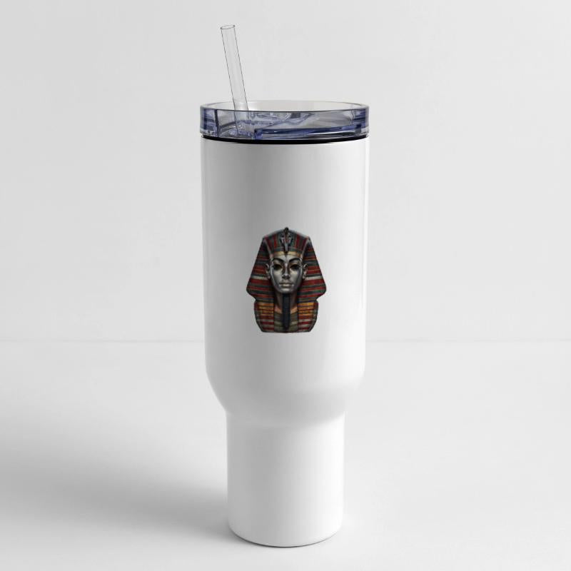 Ancient Egyptian Funerary Mask With Silver Face