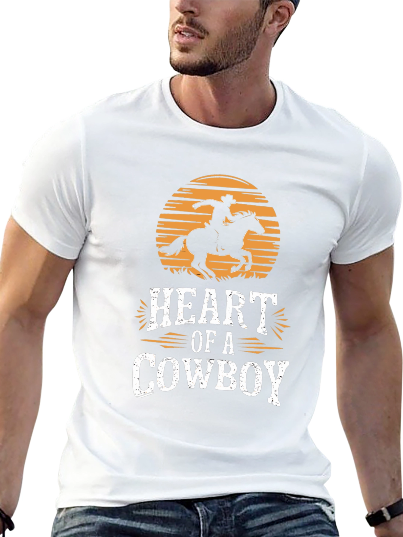 Heart of a Cowboy Graphic T-Shirt