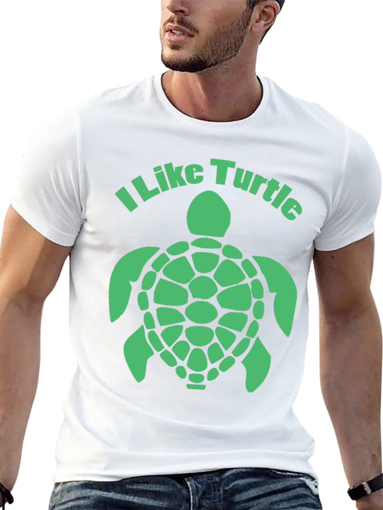 I Like Turtles Graphic Tee - Black Cotton Shirt