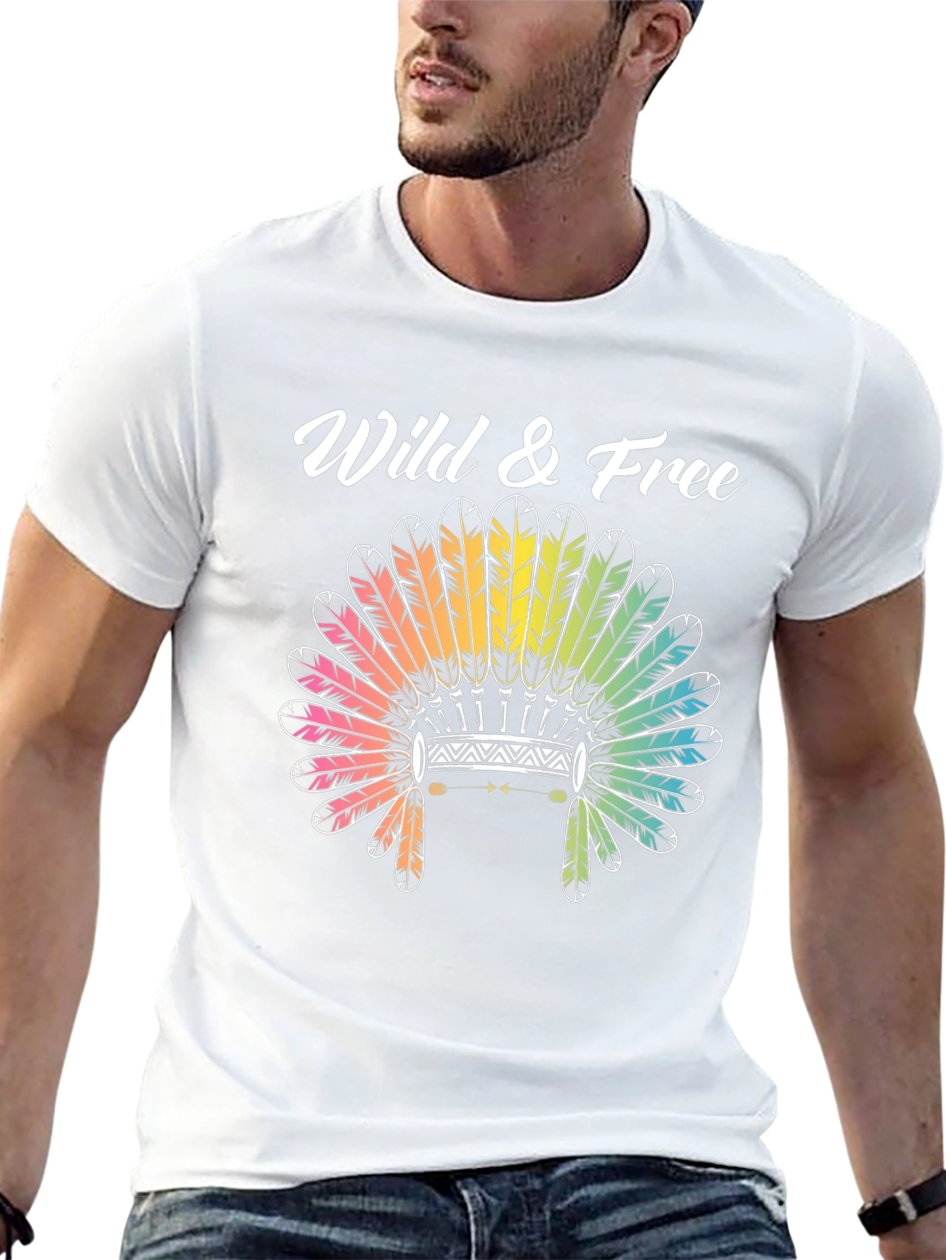 Wild & Free T-Shirt Headdress Graphic Tee