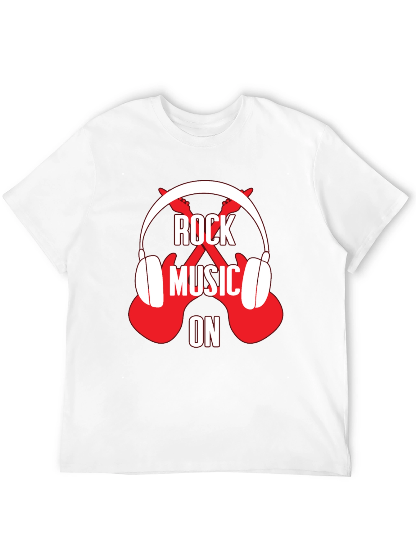 Rock Music On Graphic Tee - Black T-Shirt