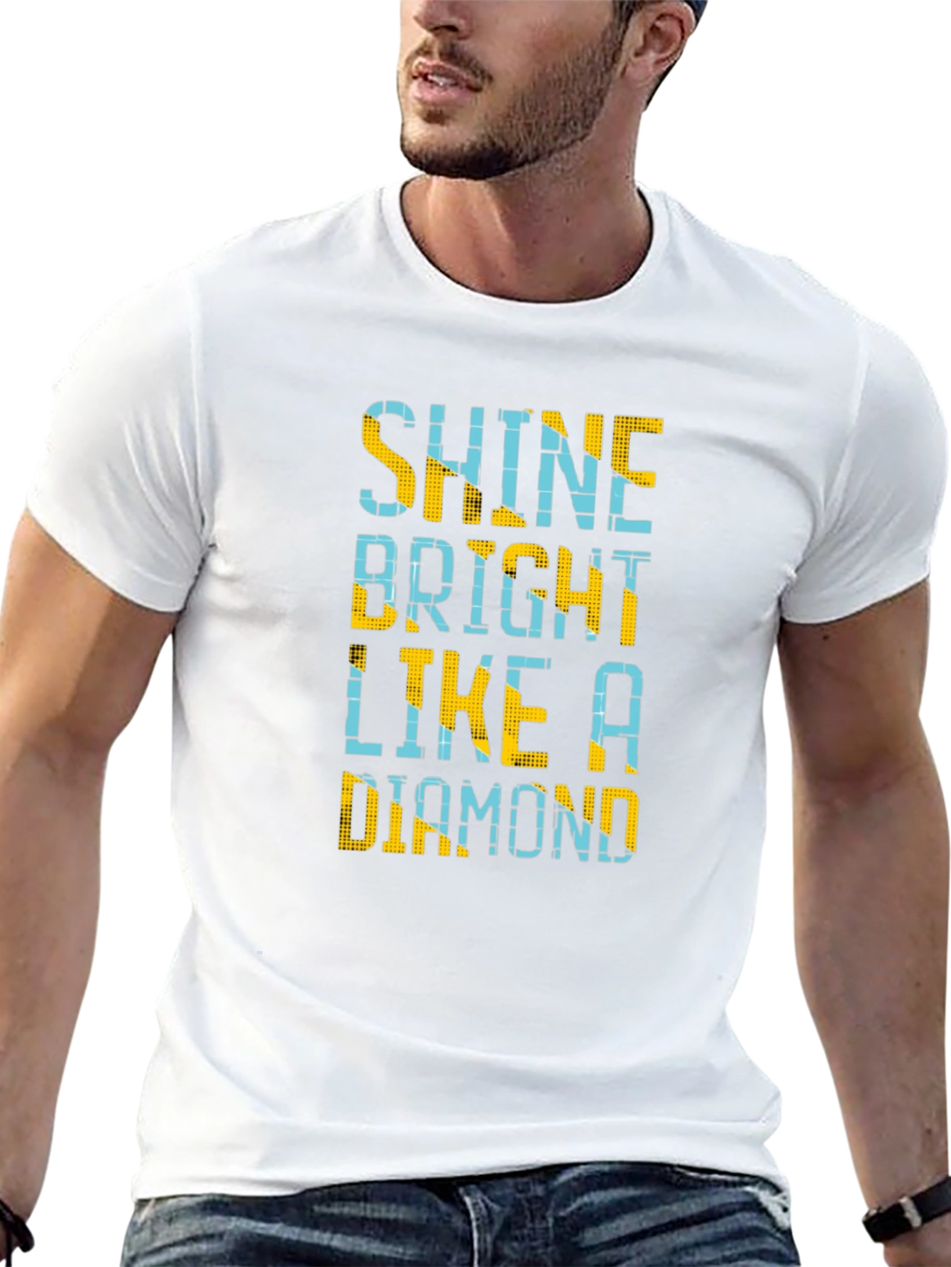 Shine Bright Like a Diamond Mens Black T-Shirt