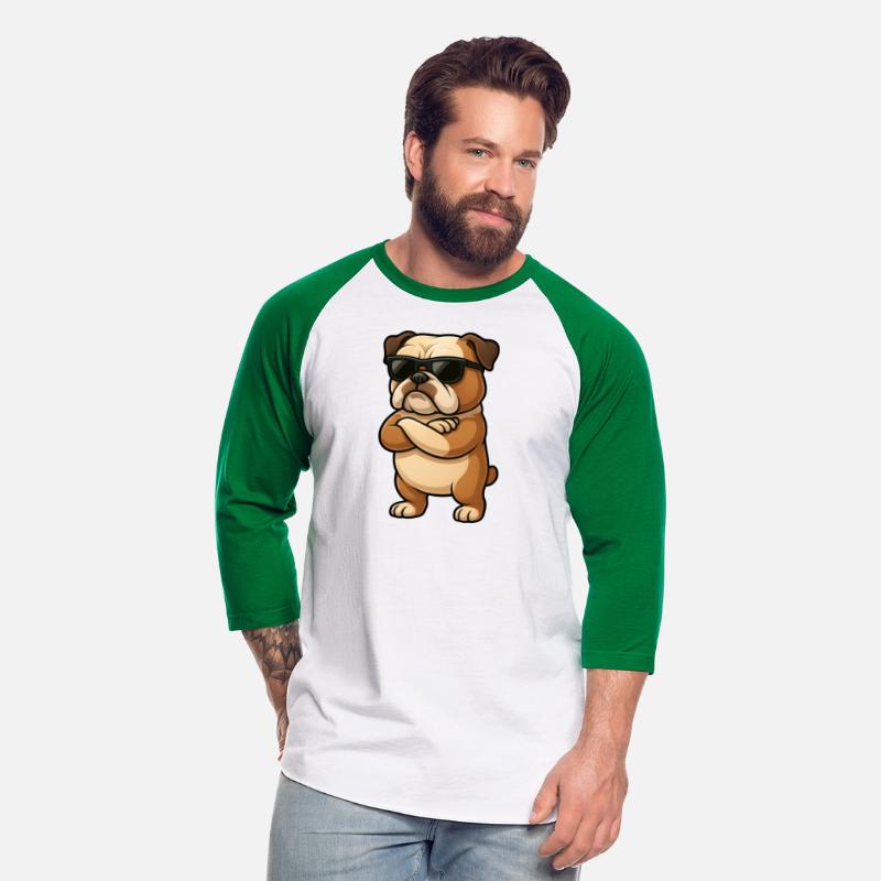 Cool bulldog gamer cartoon confident gangster