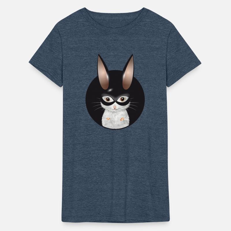 cute white mouse with bunny mask in patch