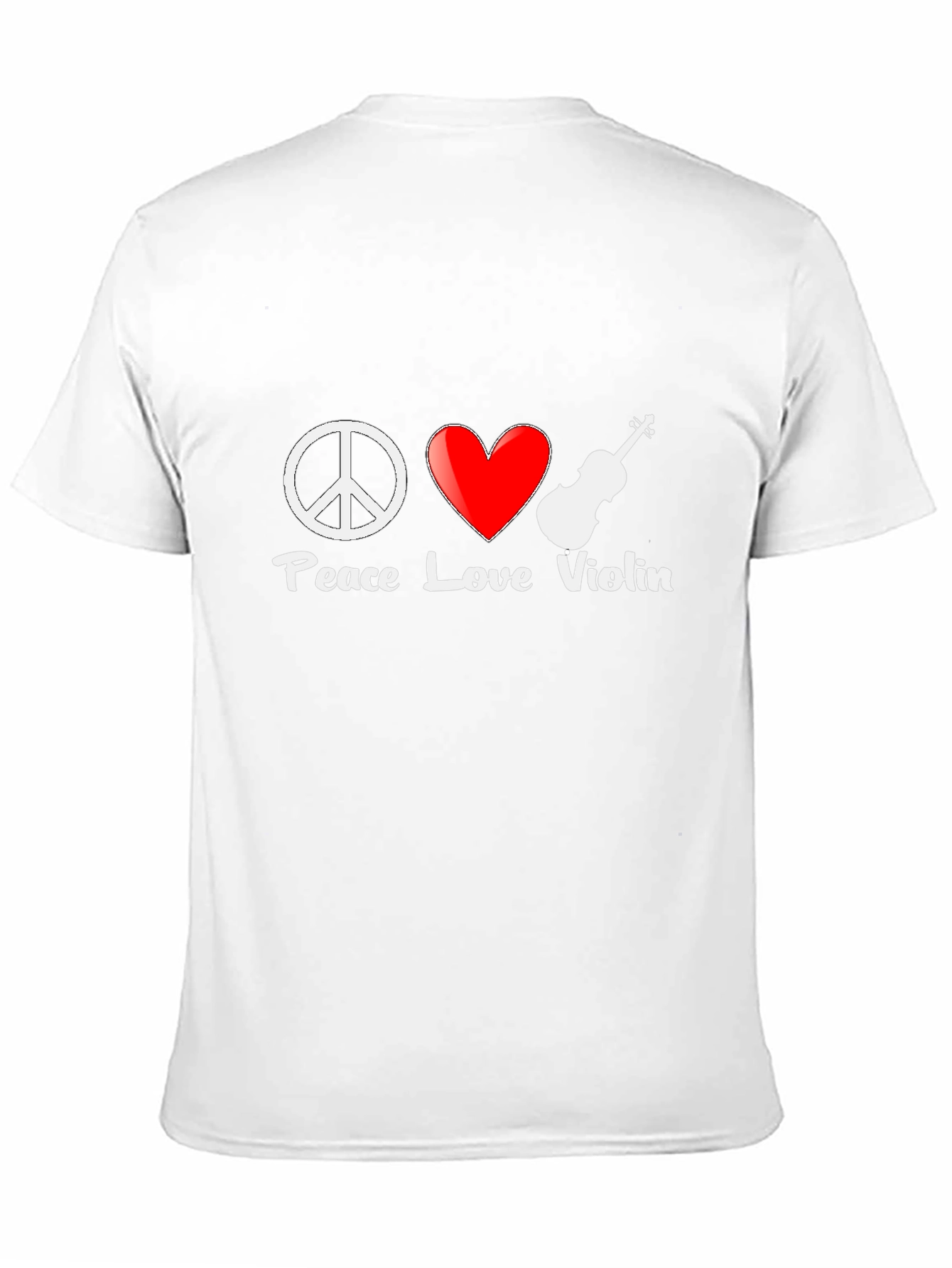 Peace Love Violin Graphic T-Shirt - Music Lover Tee