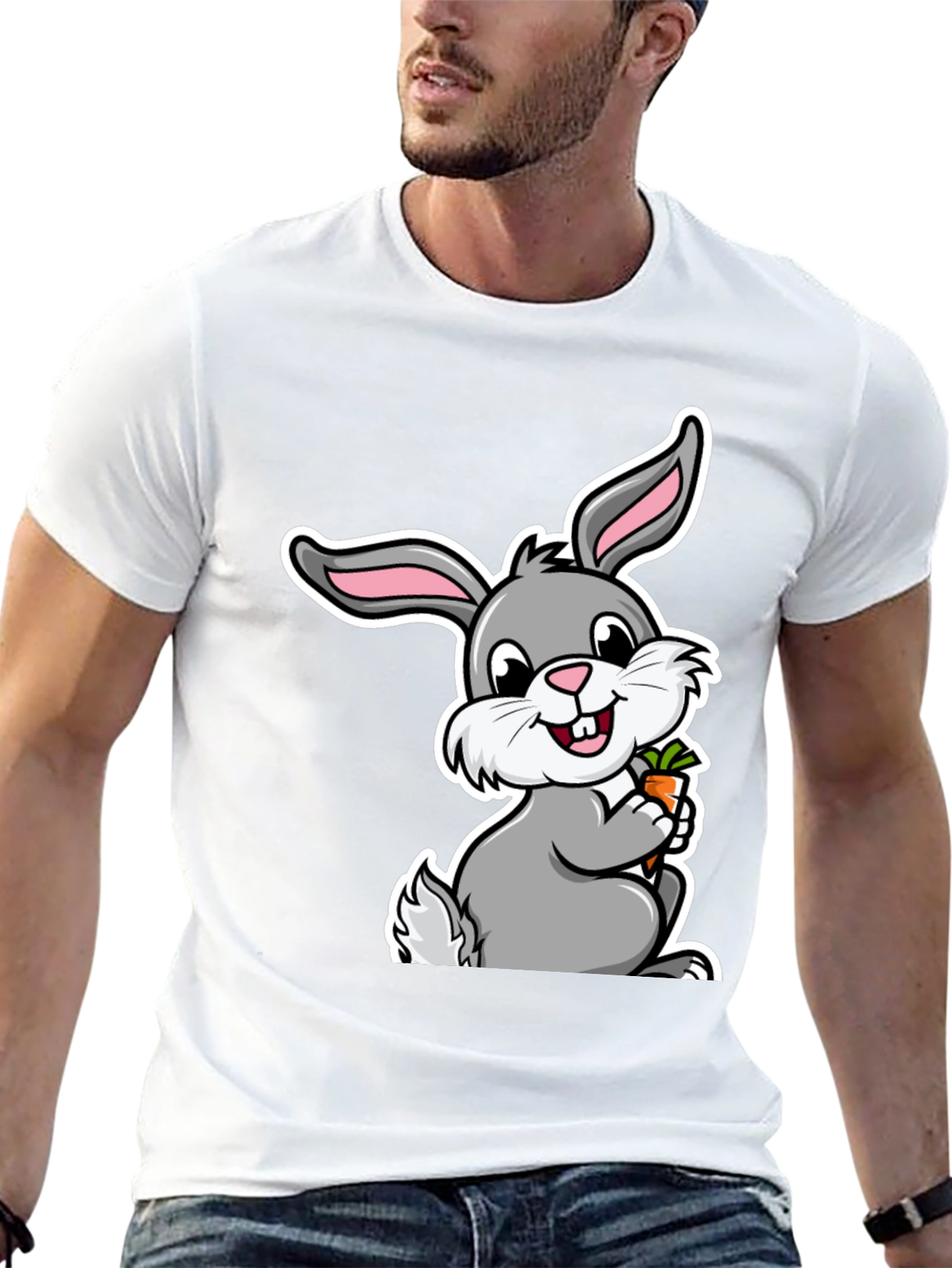 Cute Bunny Graphic T-Shirt - Easter Gift
