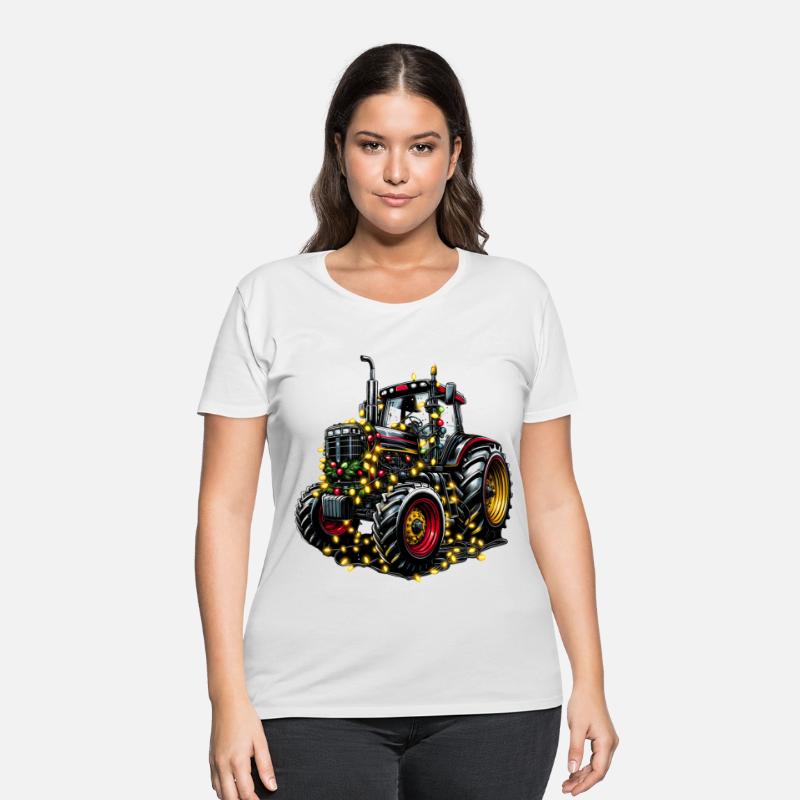 Decorated Tractor With Fairy Christmas Lights