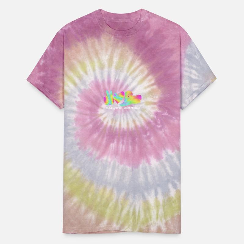 Dog Lover Tie Dye Peace Love Dog Great Pyrenees