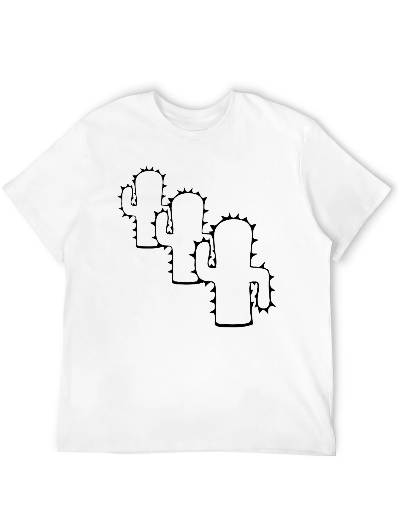 Cactus Trio Black T-Shirt - Desert Vibes