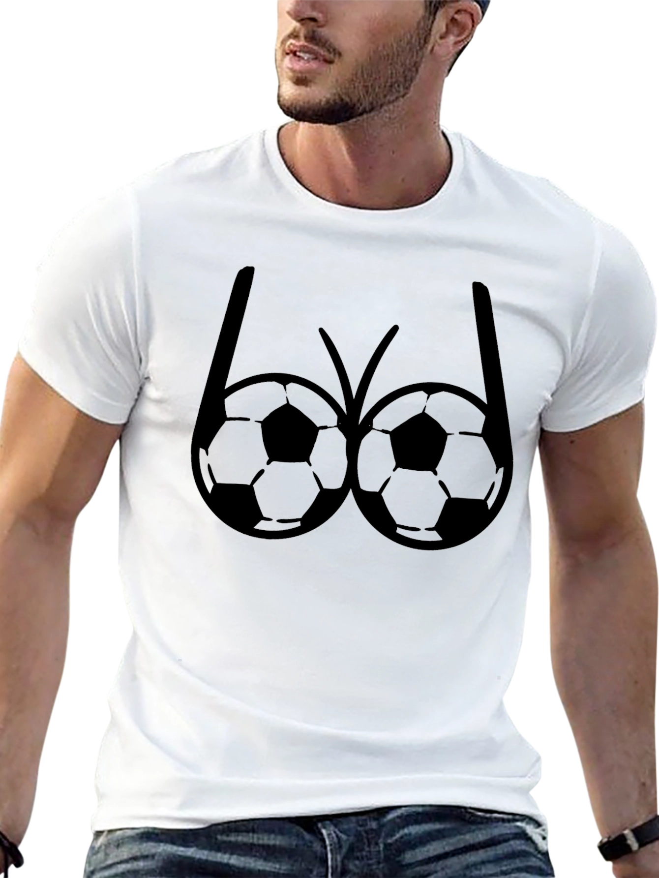 Funny Soccer Balls Graphic T-Shirt