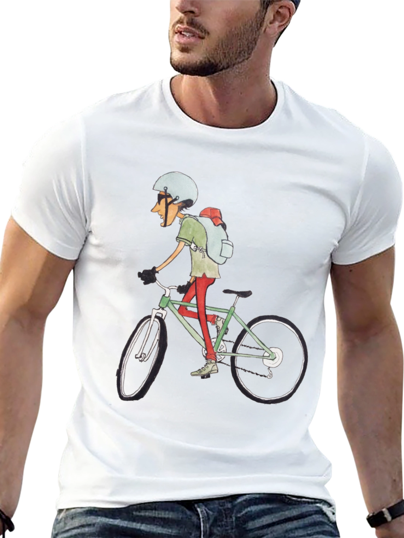 Cycling Cartoon T-Shirt: Ride in Style!