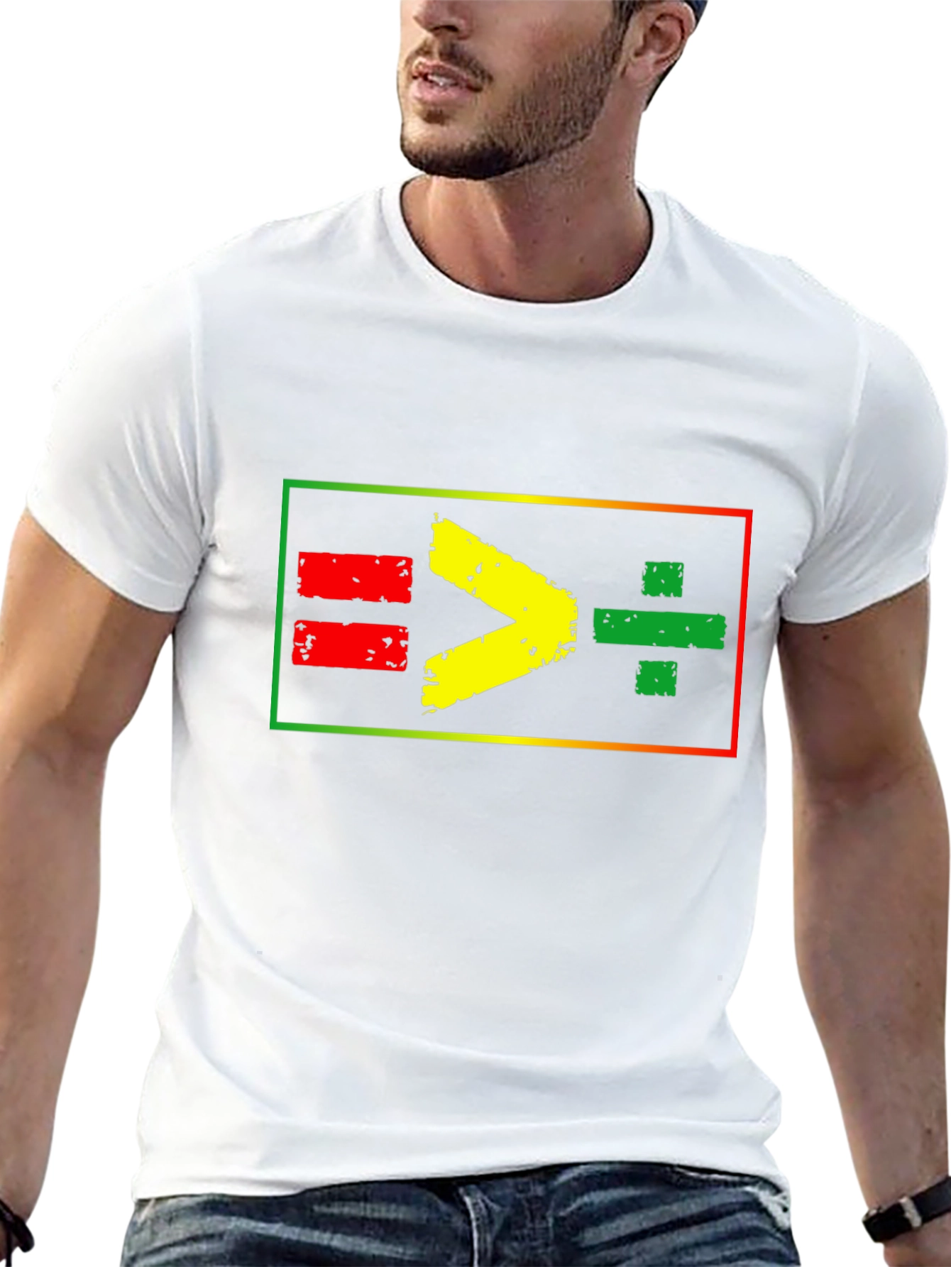 Equality Greater Than Divide Graphic Tee - Black