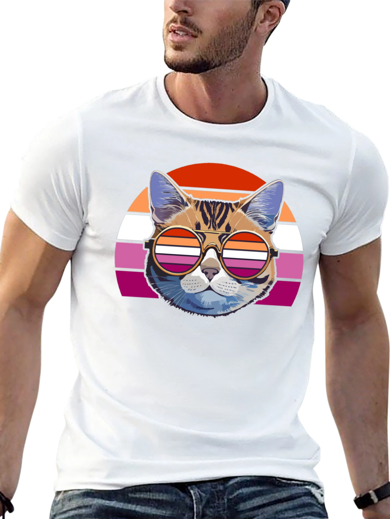 Retro Lesbian Cat T-Shirt