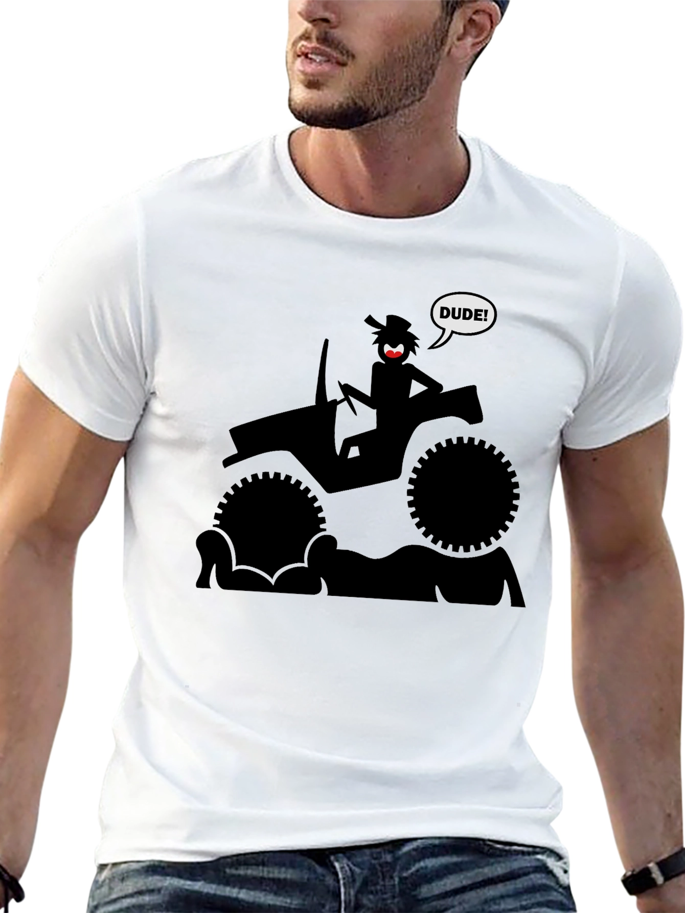 Off-Road Dude Graphic T-Shirt - Black