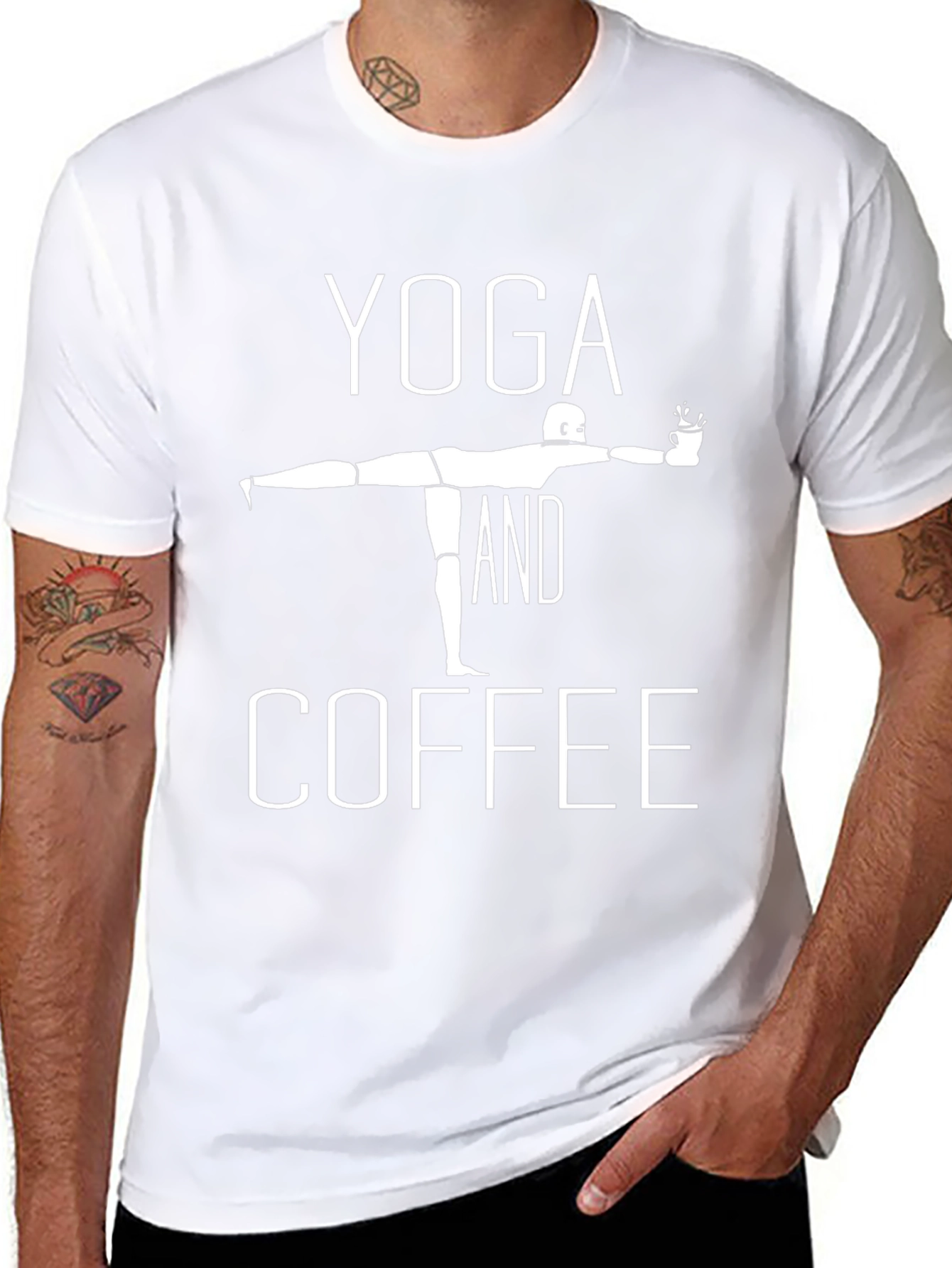 Yoga and Coffee Graphic T-Shirt