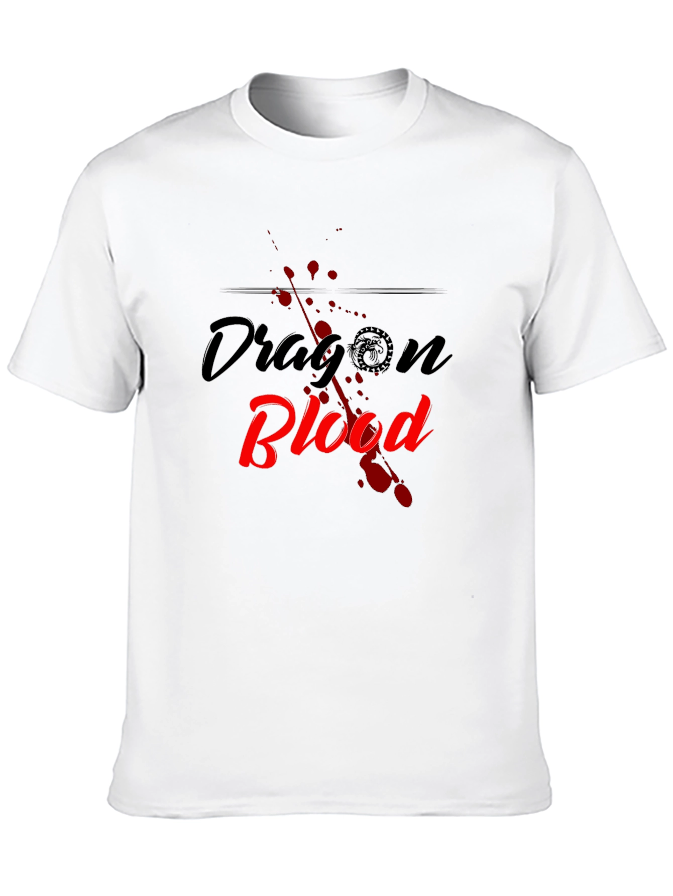Dragon Blood Graphic Tee - Black Cotton Blend T-Shirt