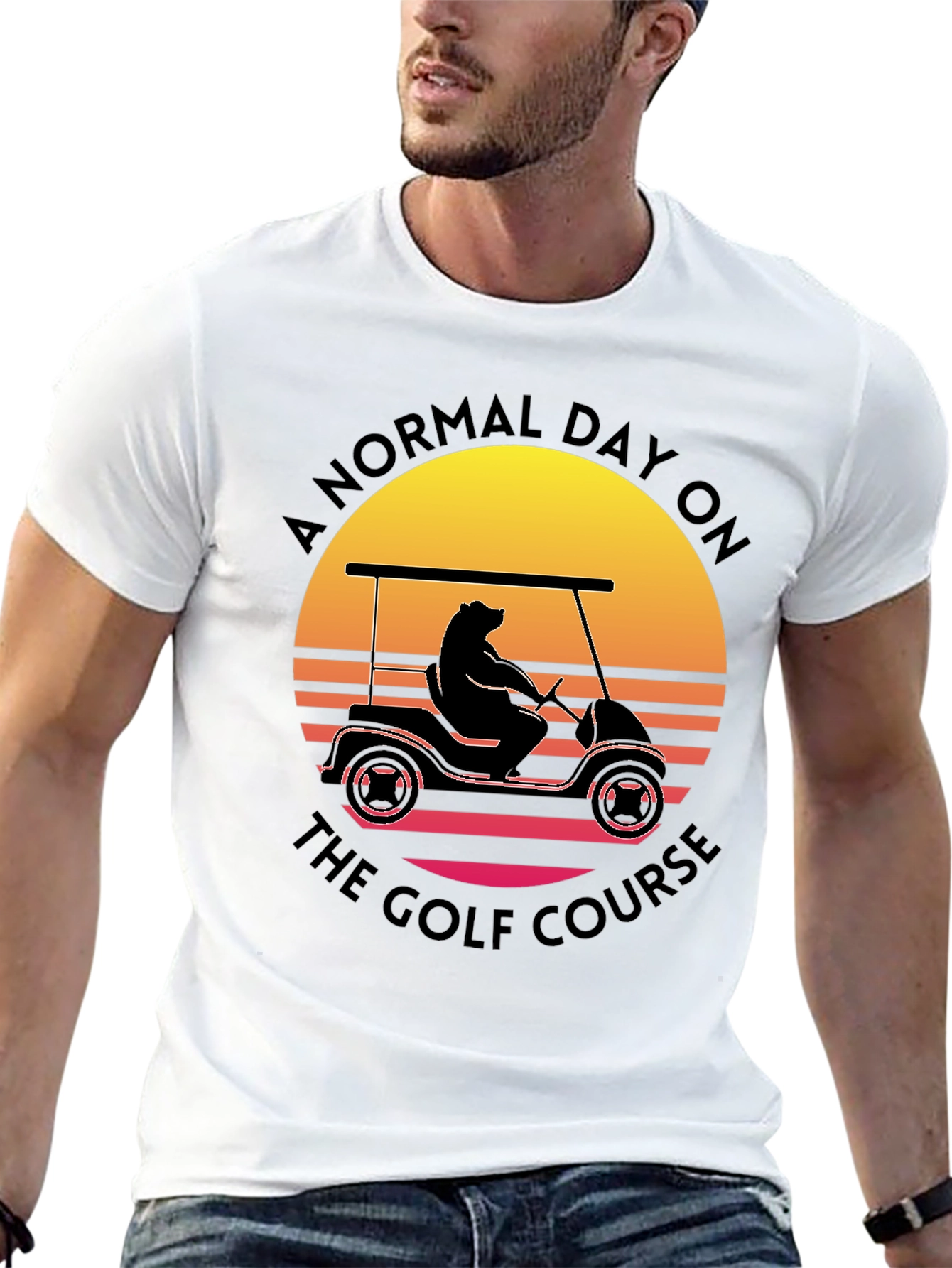 Bear Driving Golf Cart T-Shirt