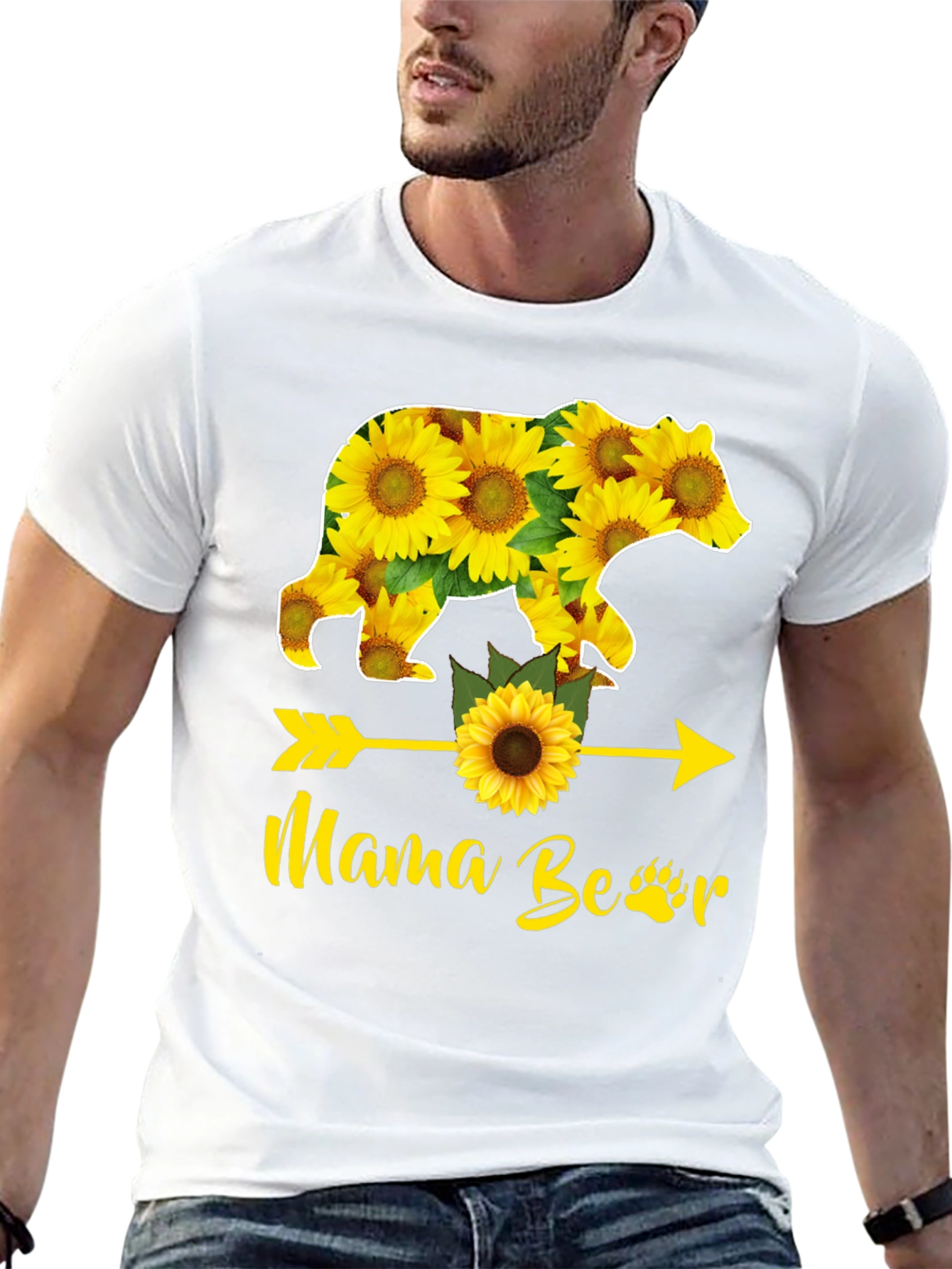 Mama Bear Sunflower Graphic Tee