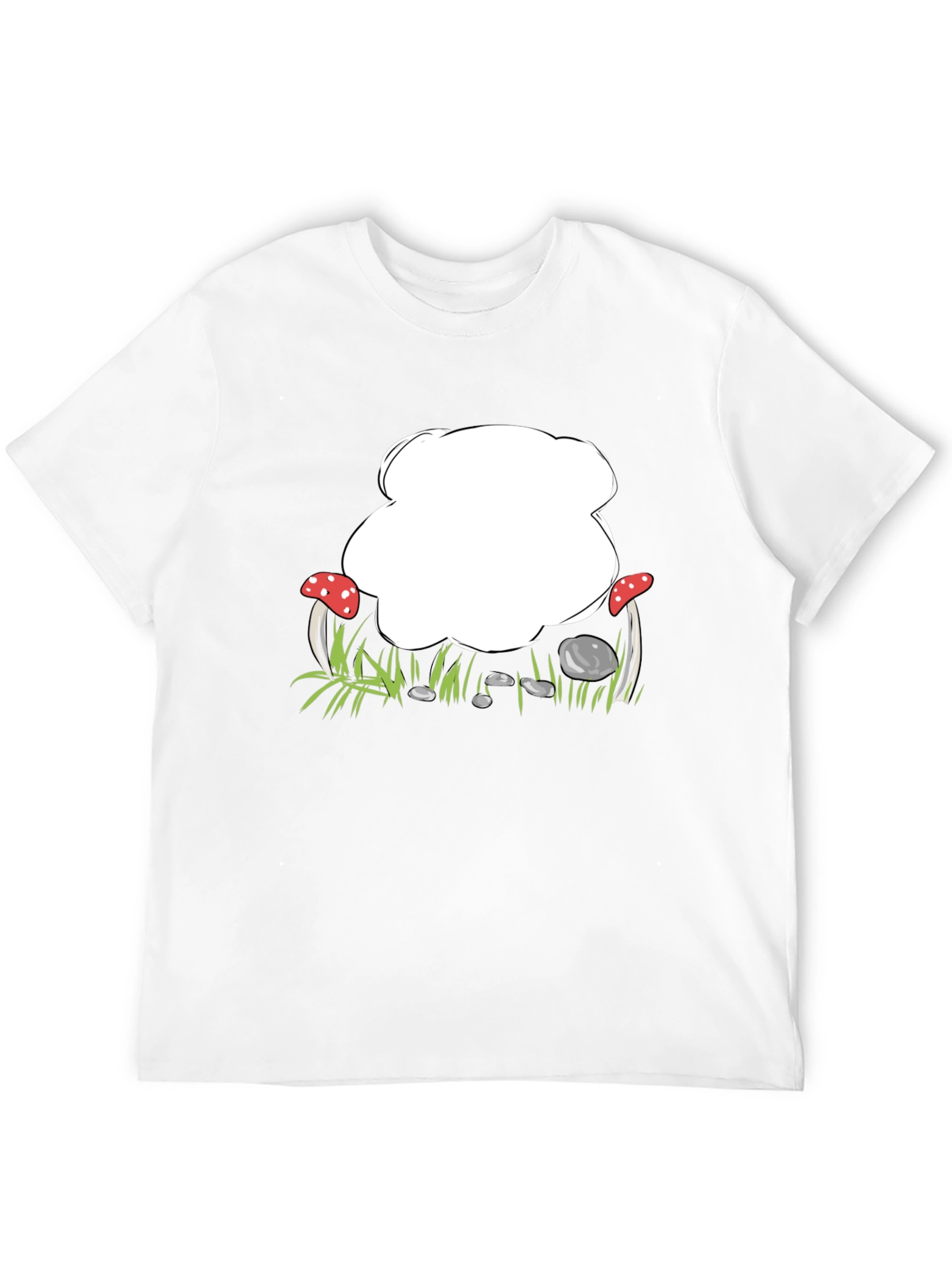 Mushroom Patch Graphic Black T-Shirt