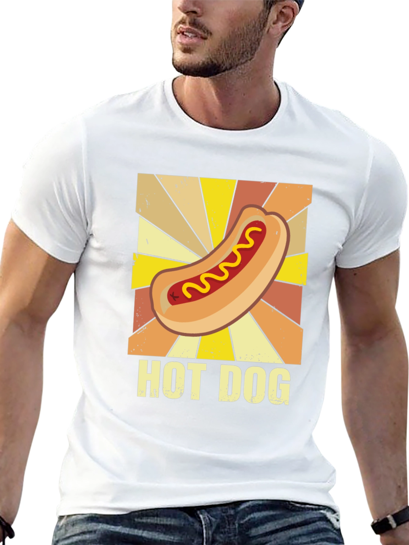 Retro Hot Dog Graphic Tee - Unisex