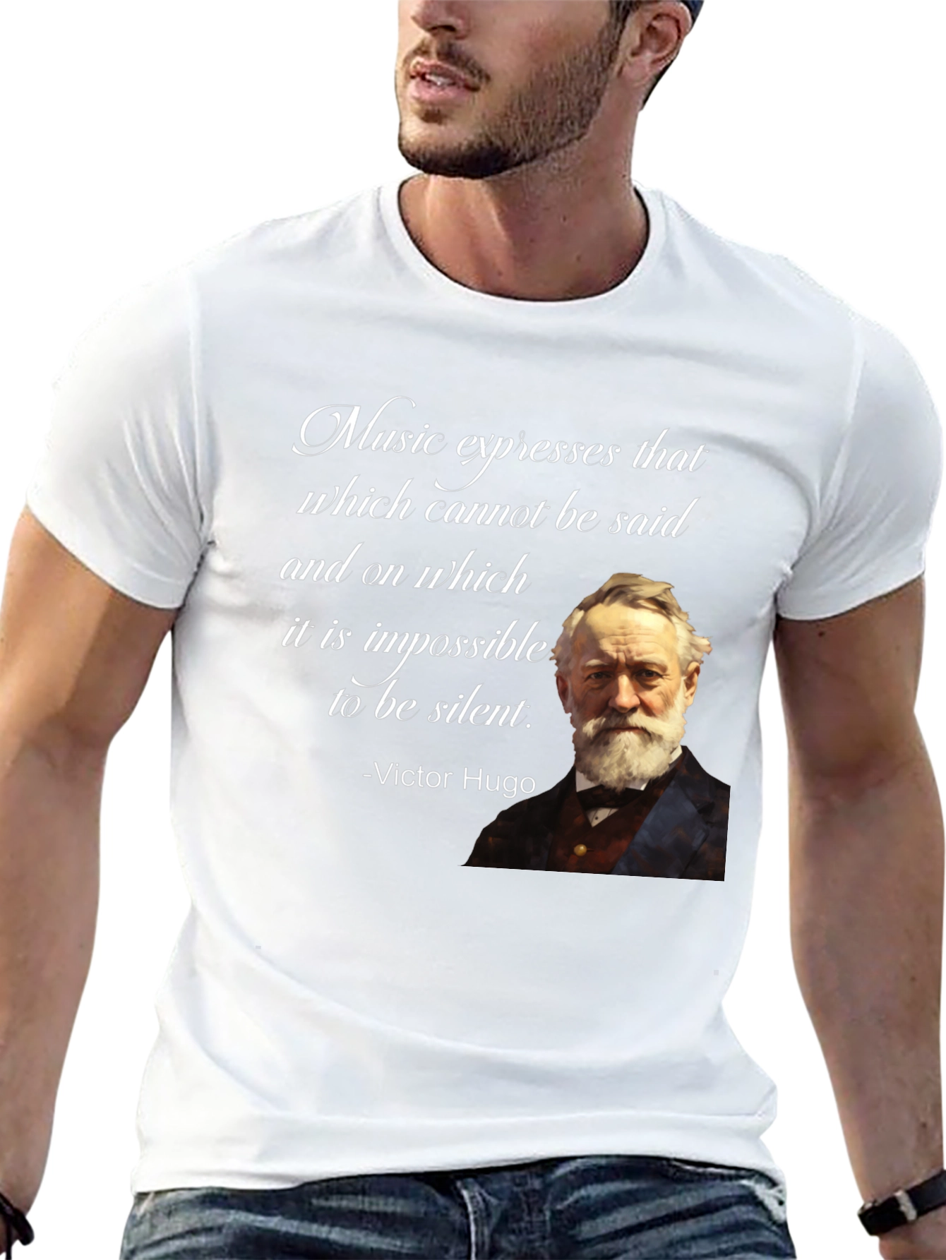 Victor Hugo Quote T-Shirt - Music Lover Tee