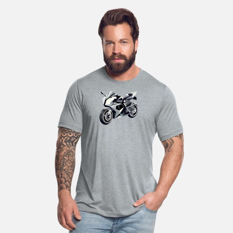 Futuristic motorcycle in geometric design