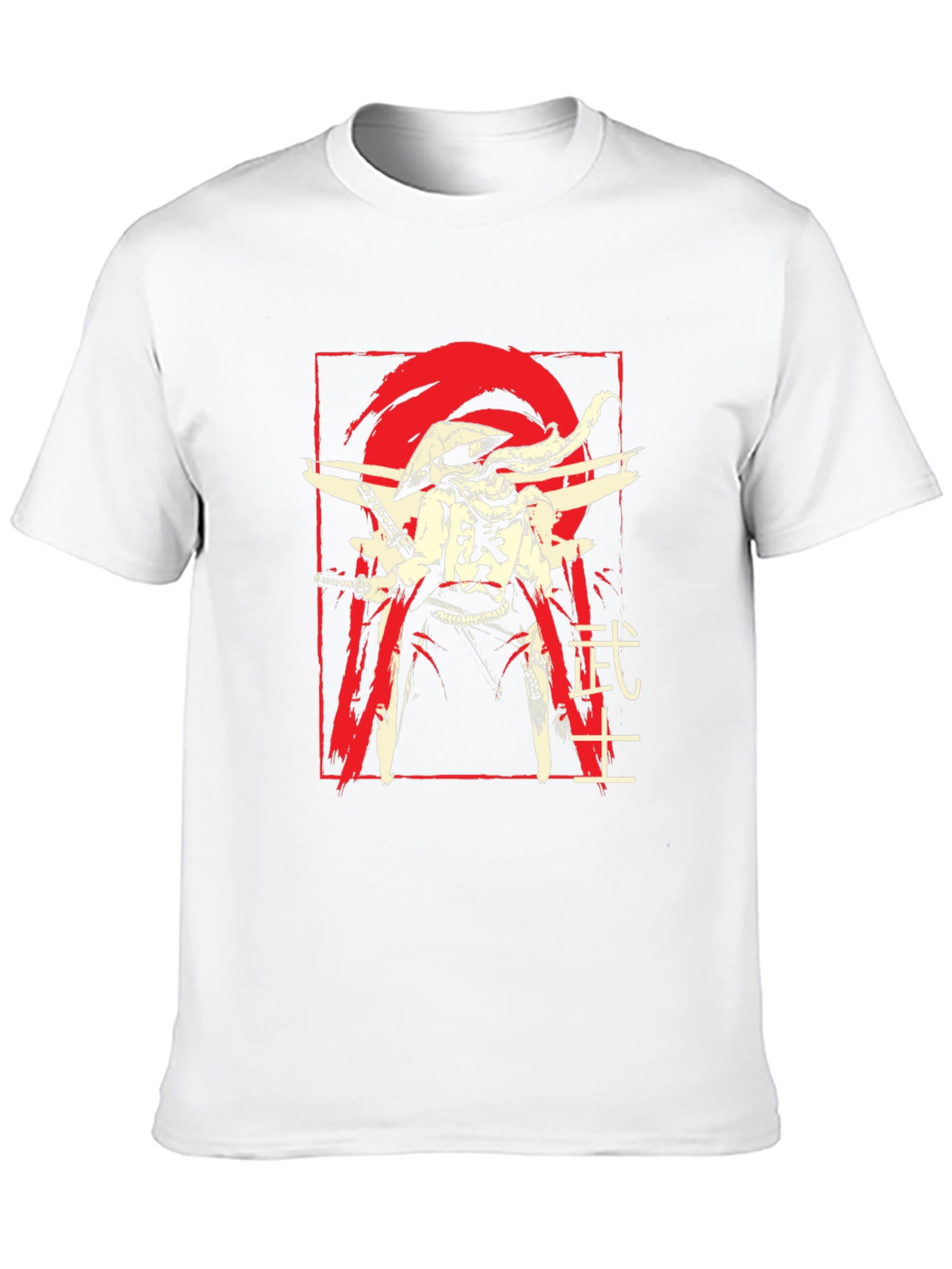 Samurai Graphic Tee - Black Cotton T-Shirt