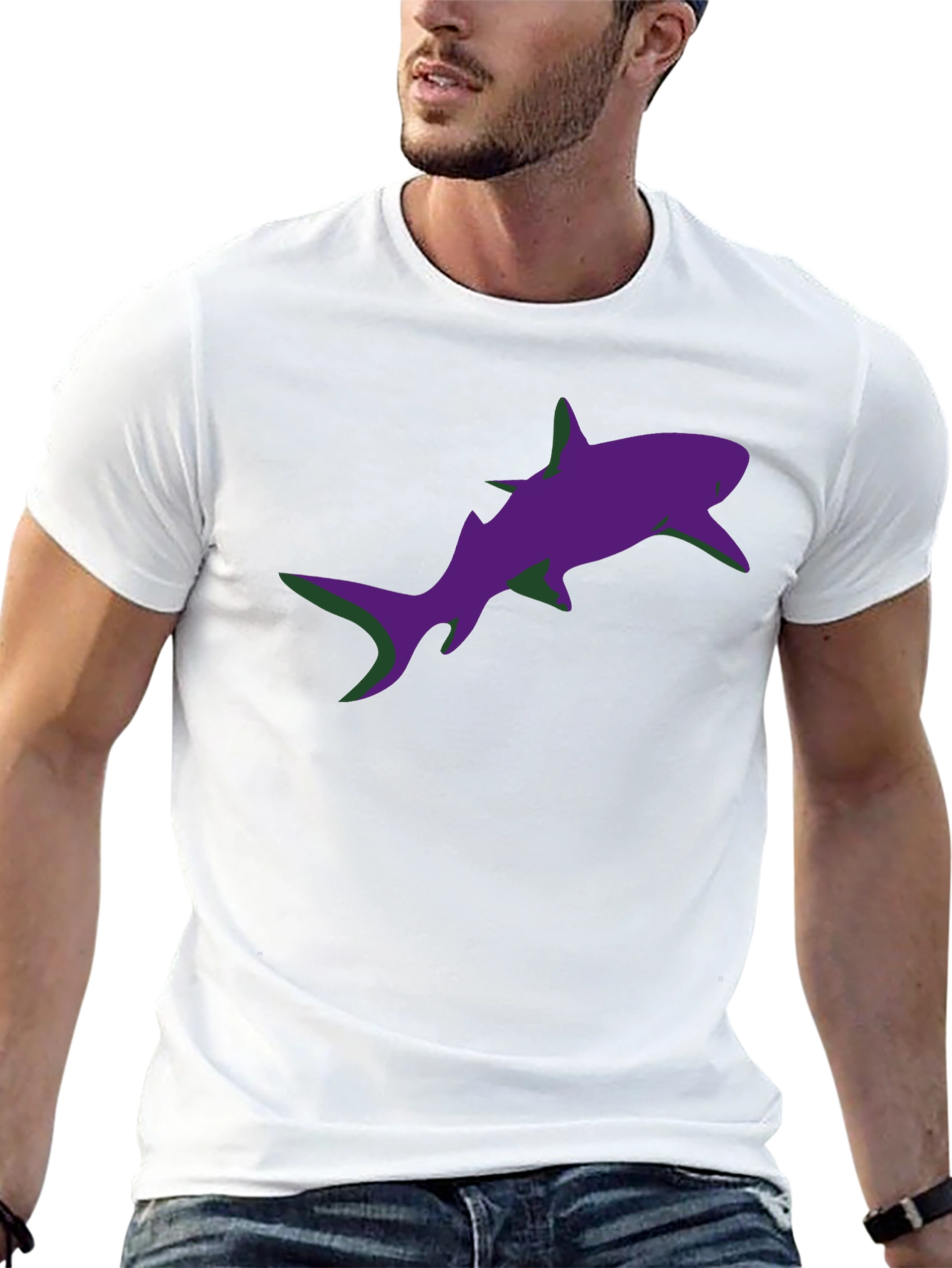 Shark Graphic Black T-Shirt - Casual Style