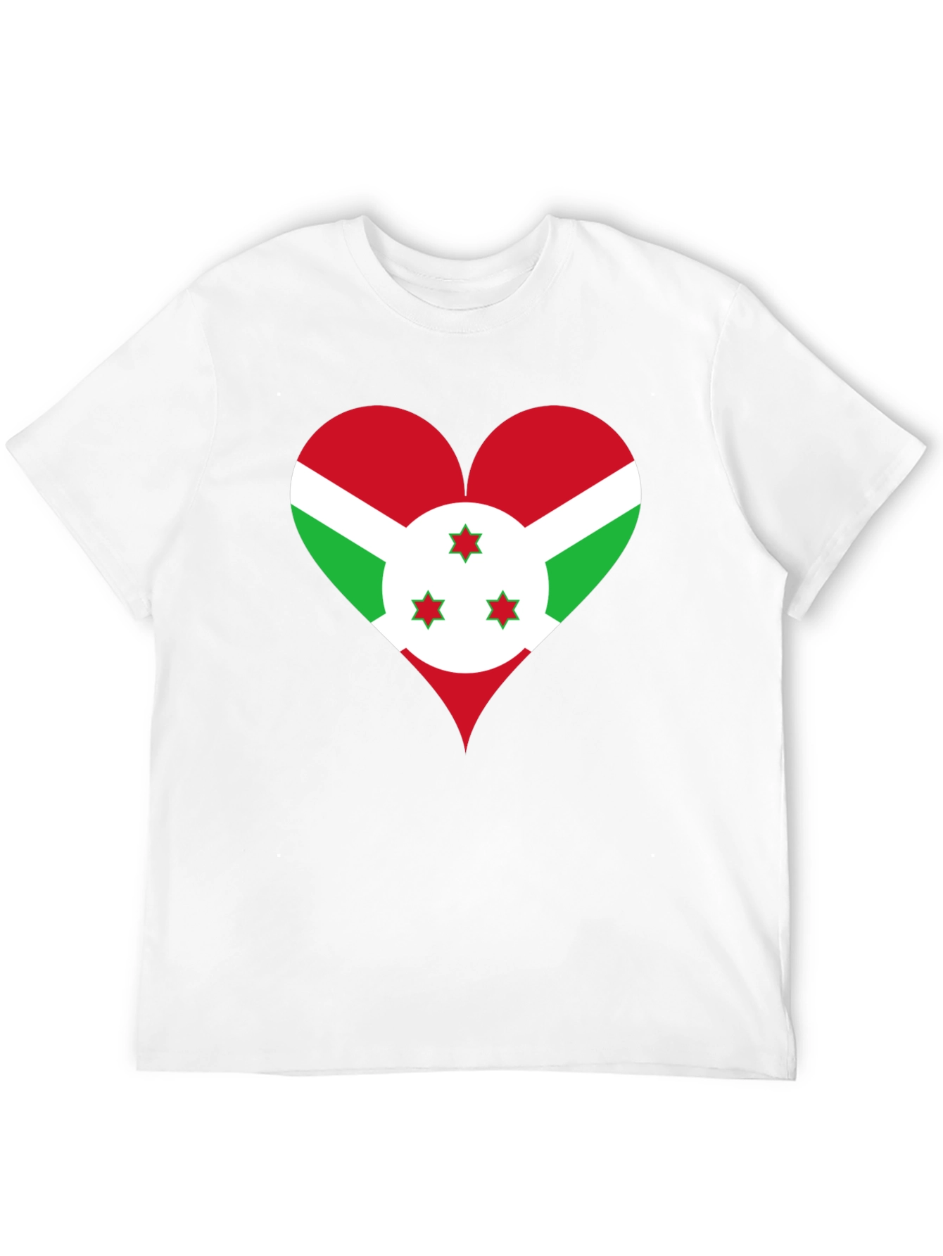 Burundi Flag Heart T-Shirt - Show Your Love!