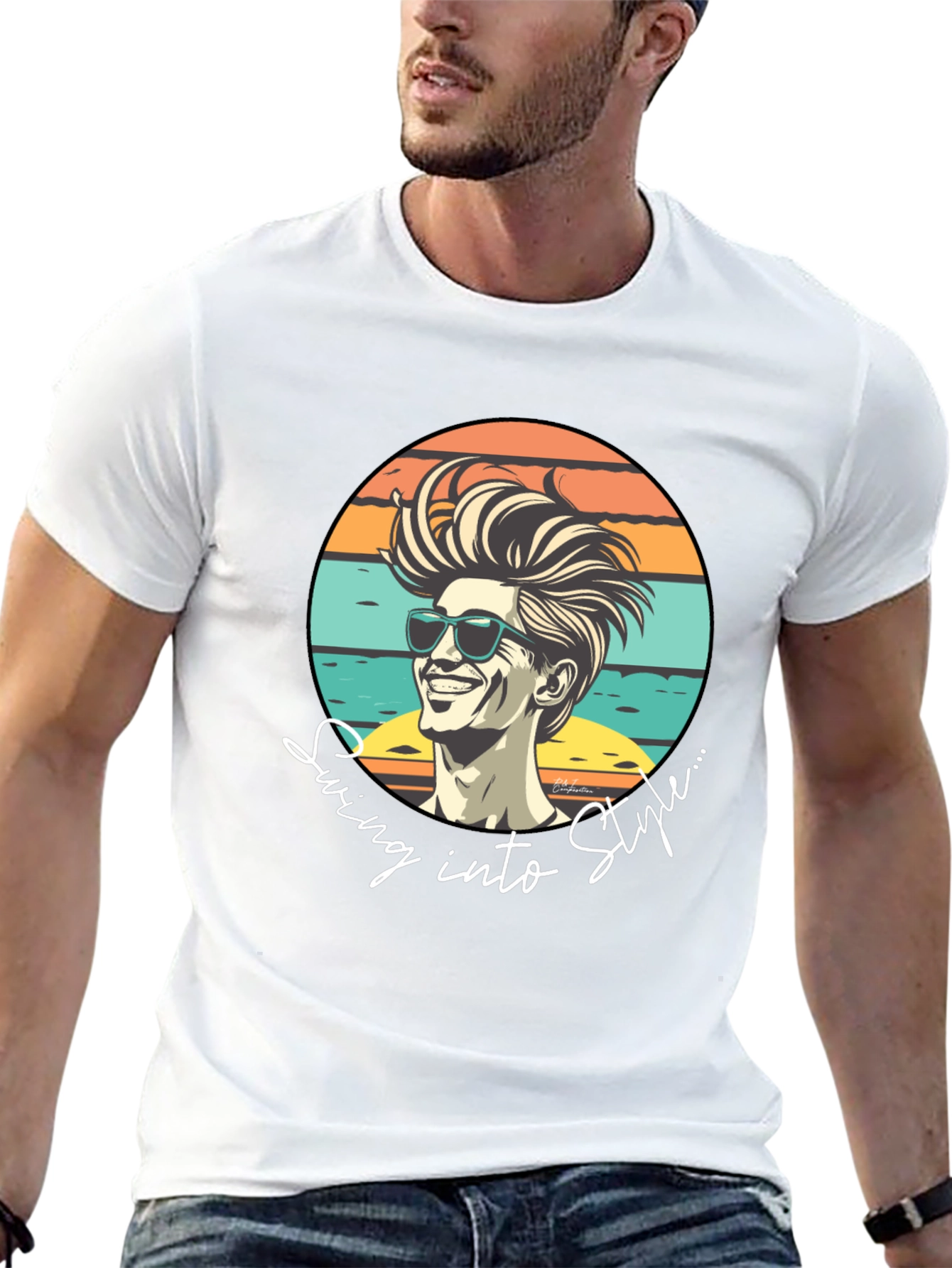 Retro Style Graphic T-Shirt - Swing into Style