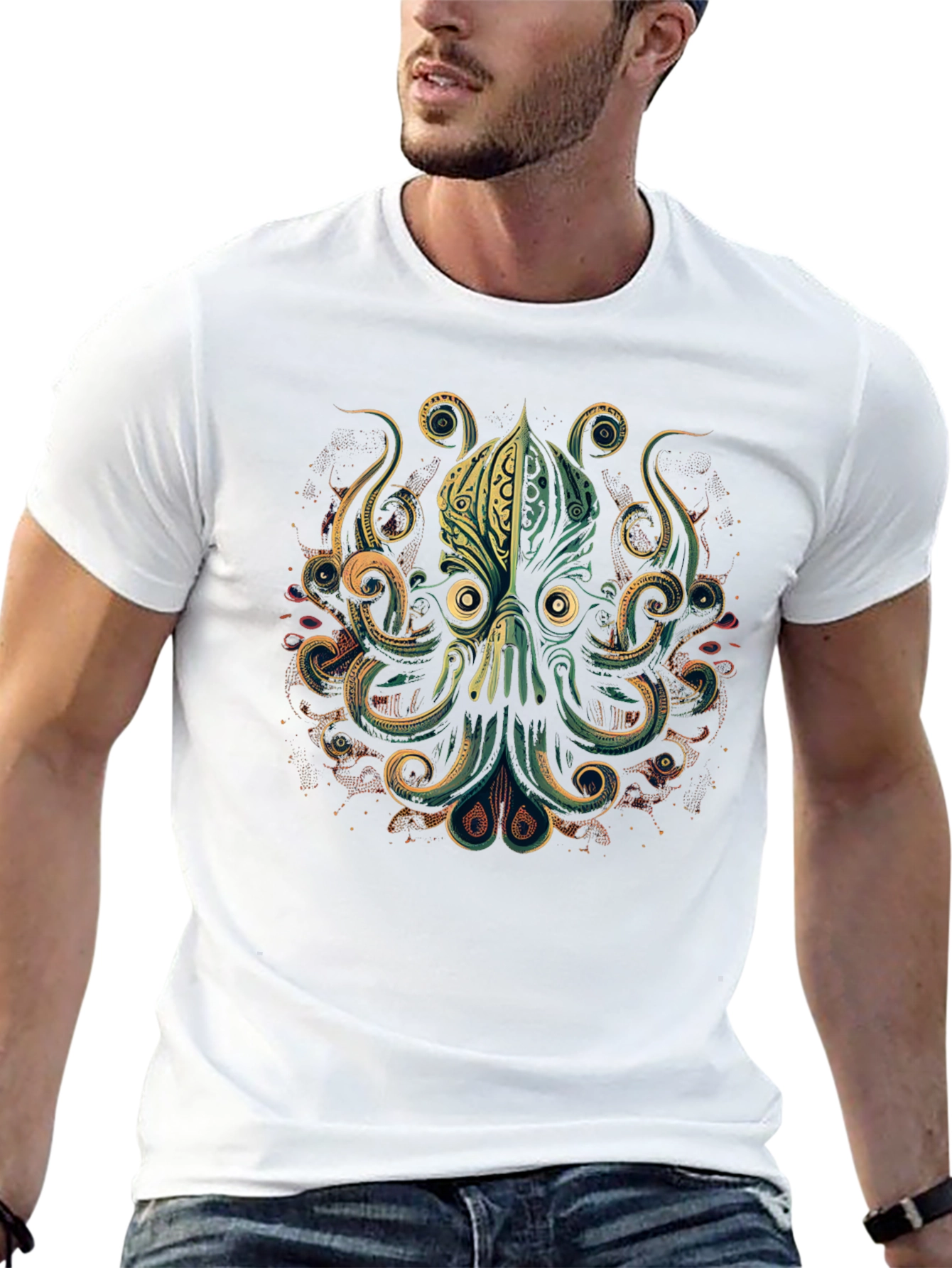 Octopus Graphic Black T-Shirt