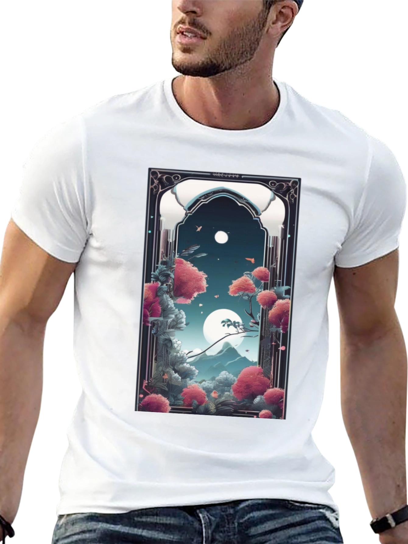 Mystic Archway Graphic Tee - Unisex Cotton Blend