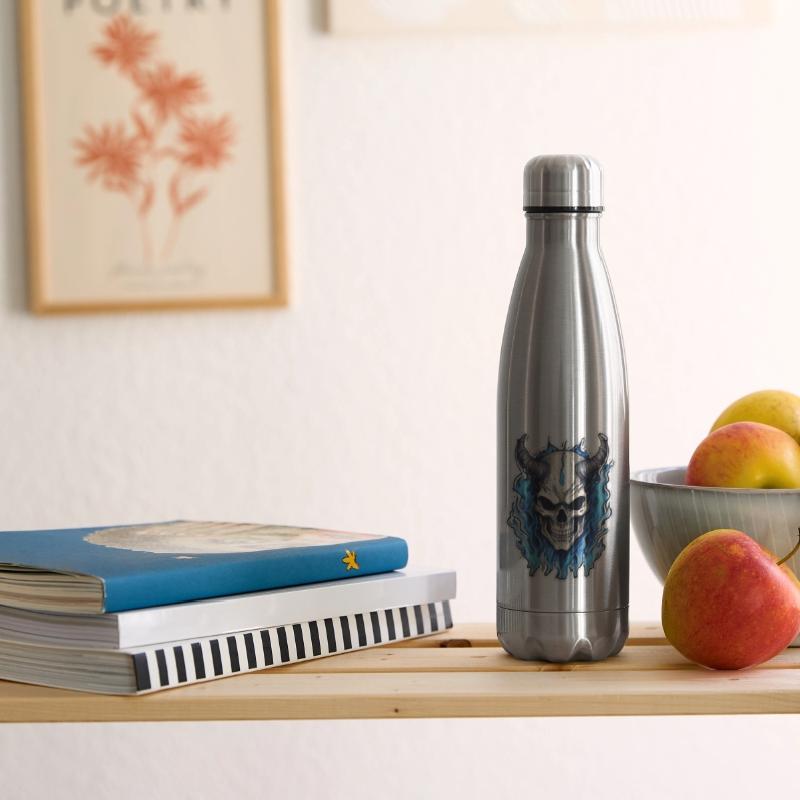 Horned Skull with Blue Fire