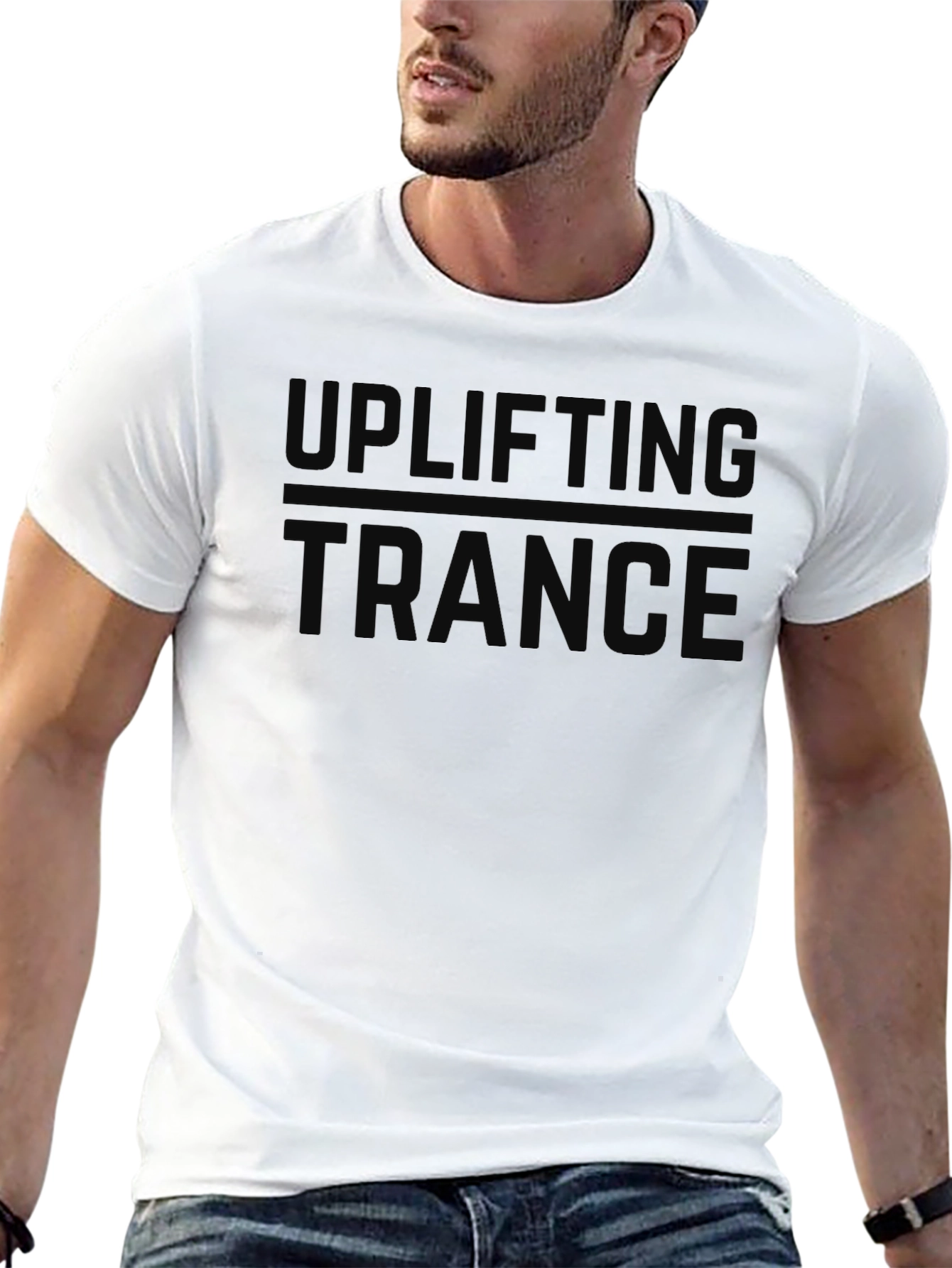 Uplifting Trance Black Graphic Tee - Music Lovers T-Shirt