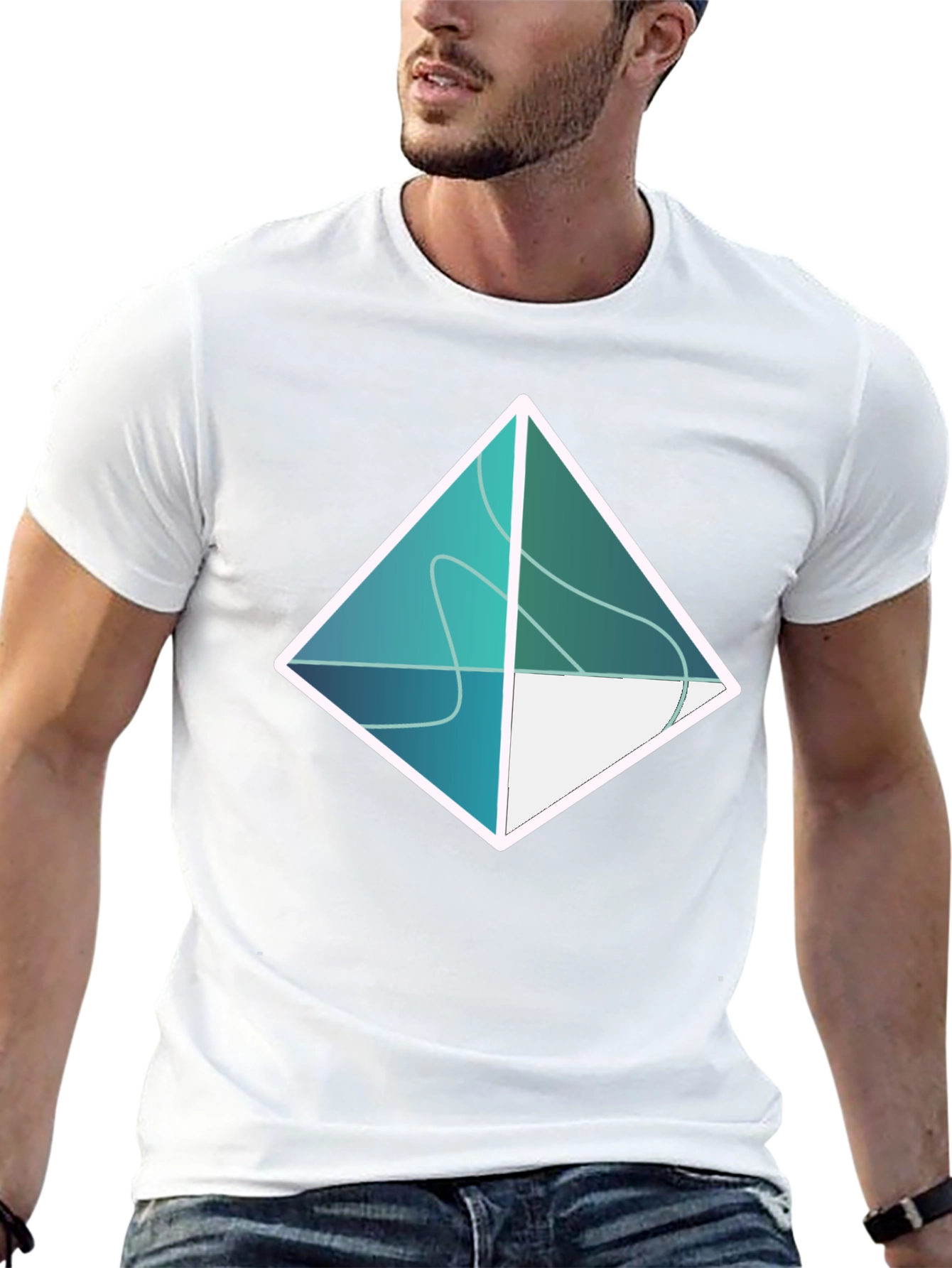 Geometric Diamond Tee - Modern Minimalist Design
