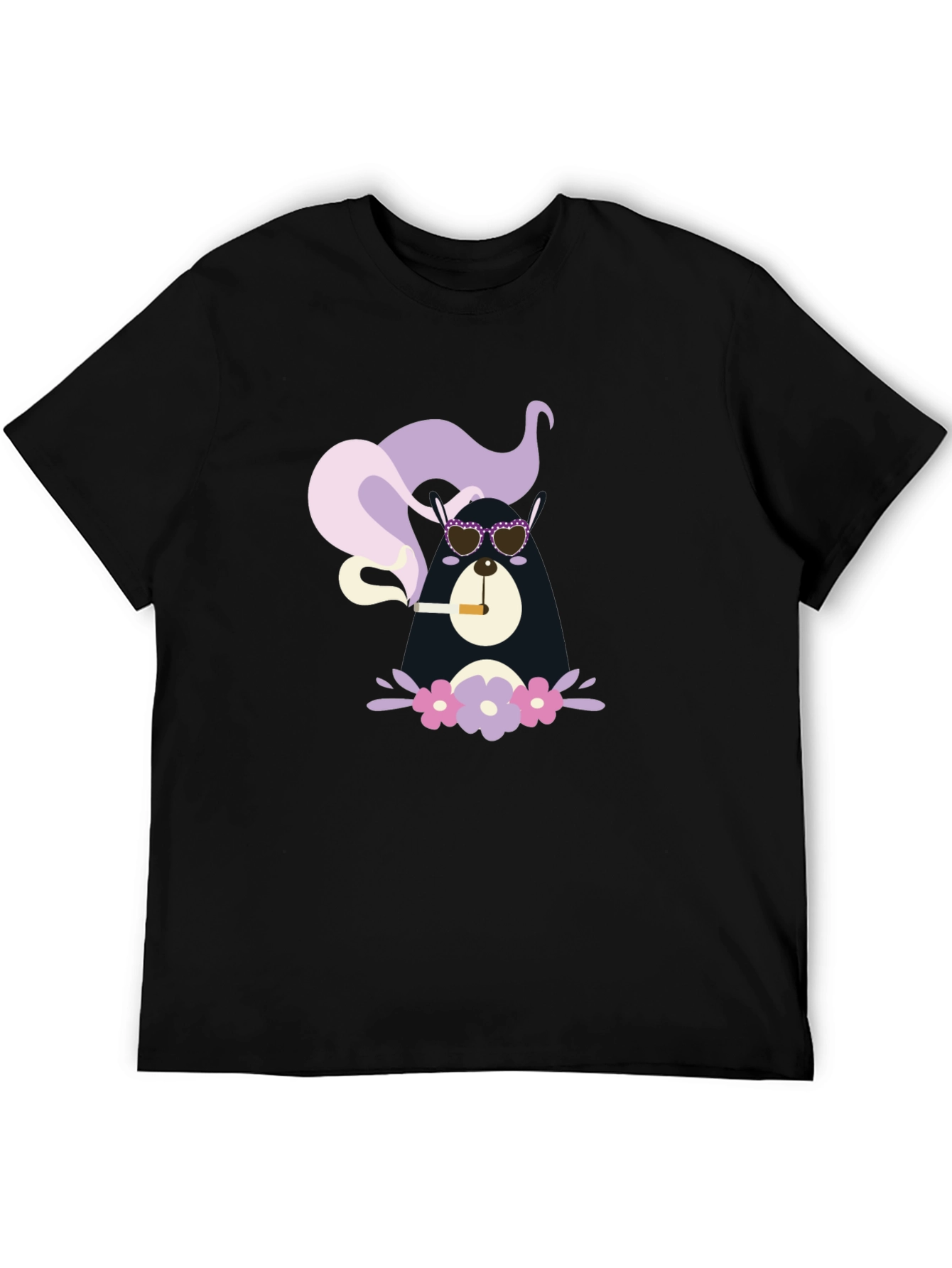 Cool Bear Smoker Graphic Tee - Unisex Black T-Shirt