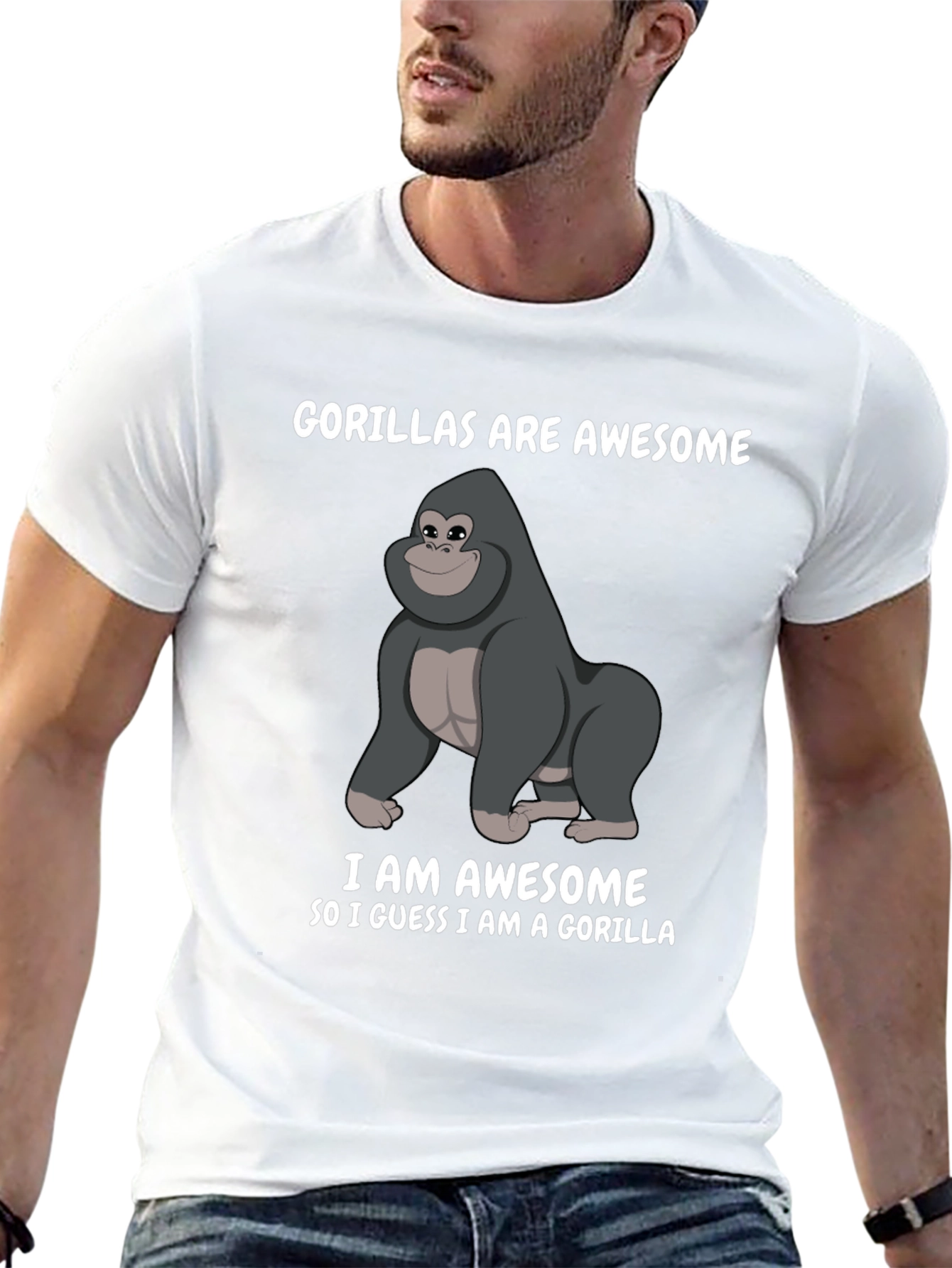 Gorilla Awesome Graphic T-Shirt