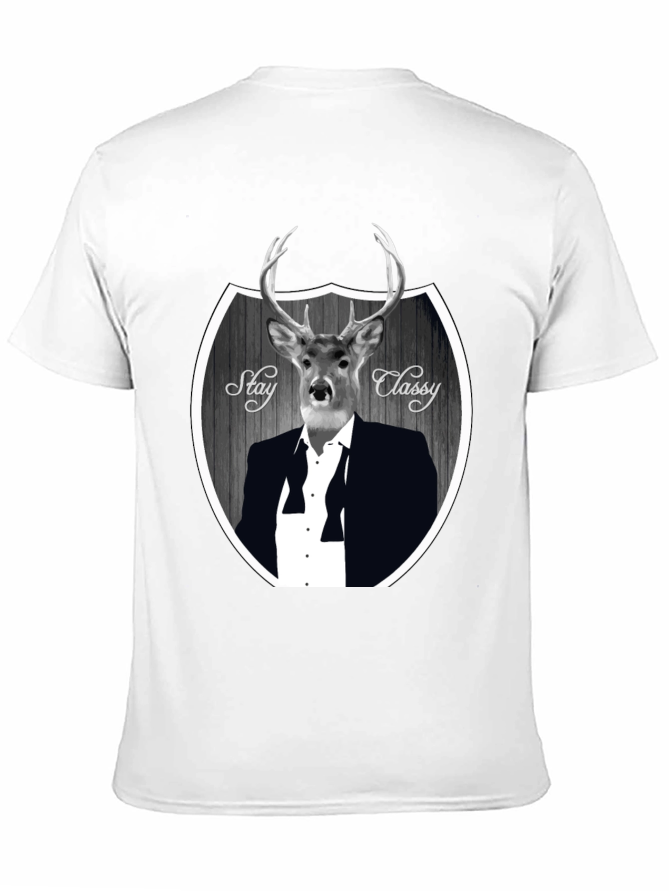 Stay Classy Deer Black T-Shirt