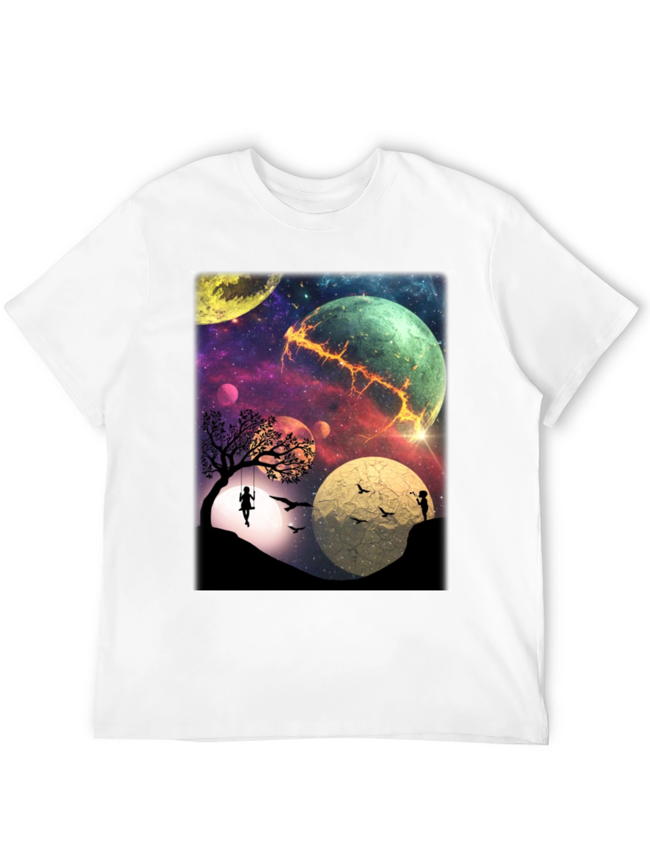 Cosmic Dreamscape Black T-Shirt