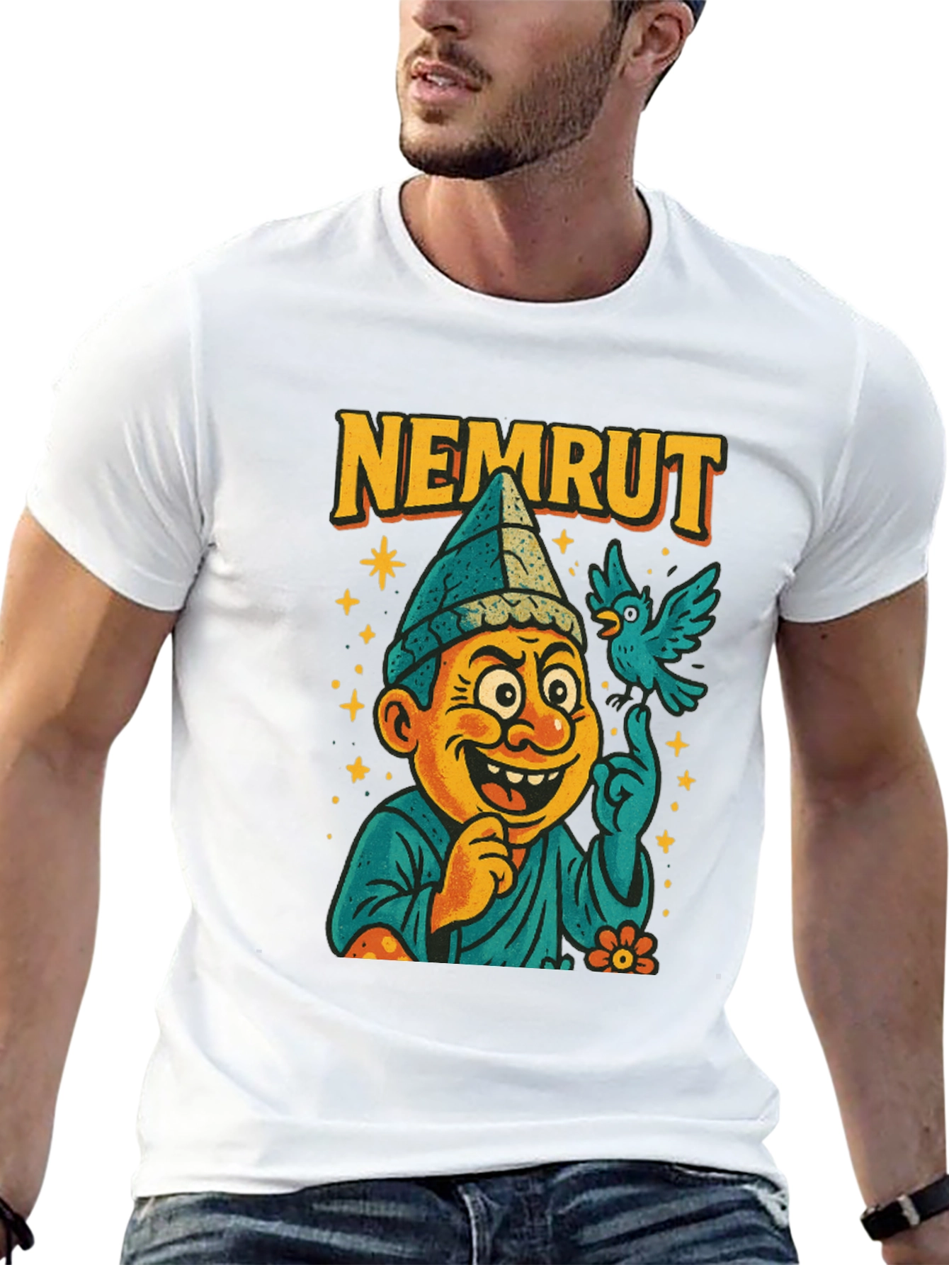 Nemrut Cartoon T-Shirt - Quirky Graphic Tee