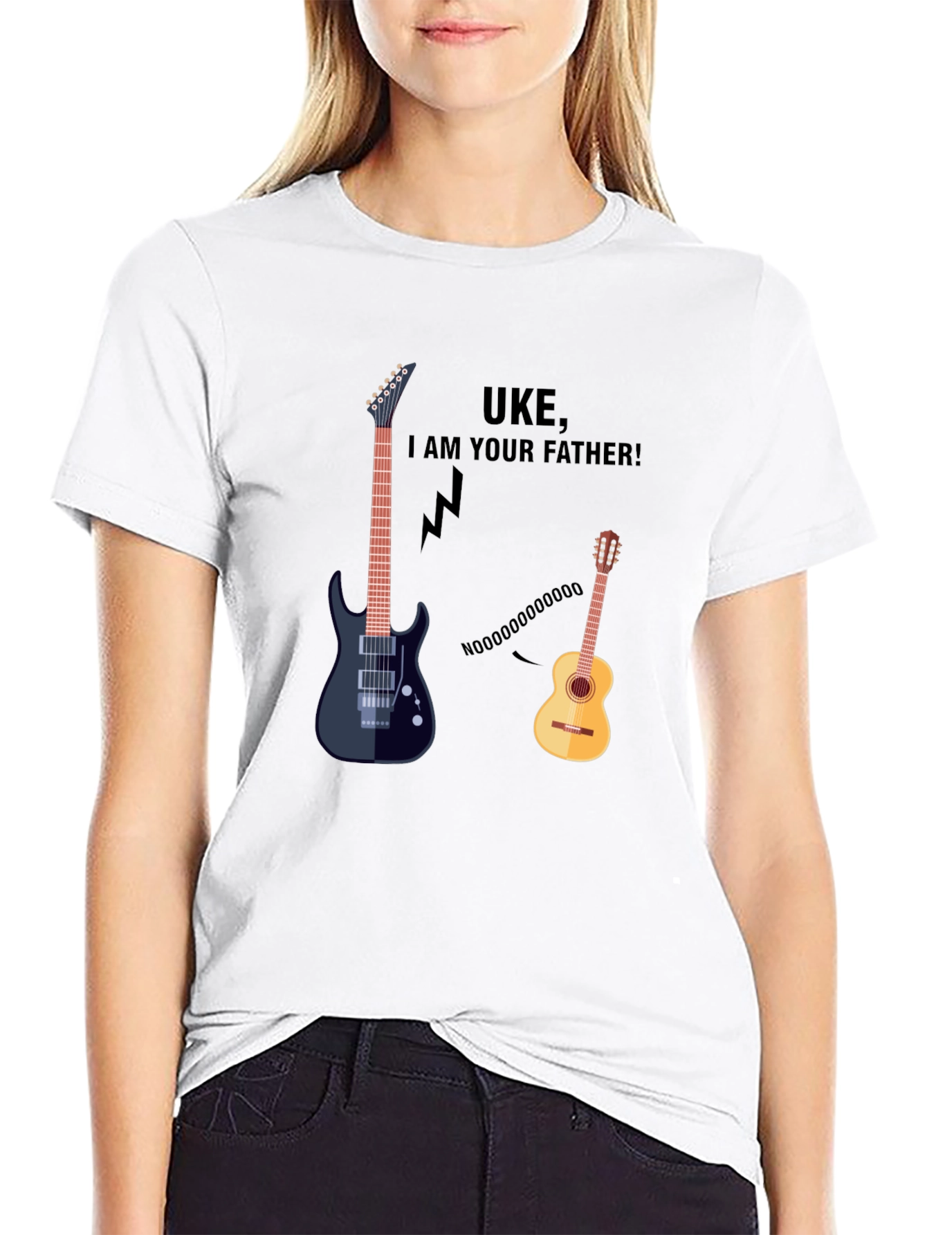 Guitar Dad Joke Black T-Shirt