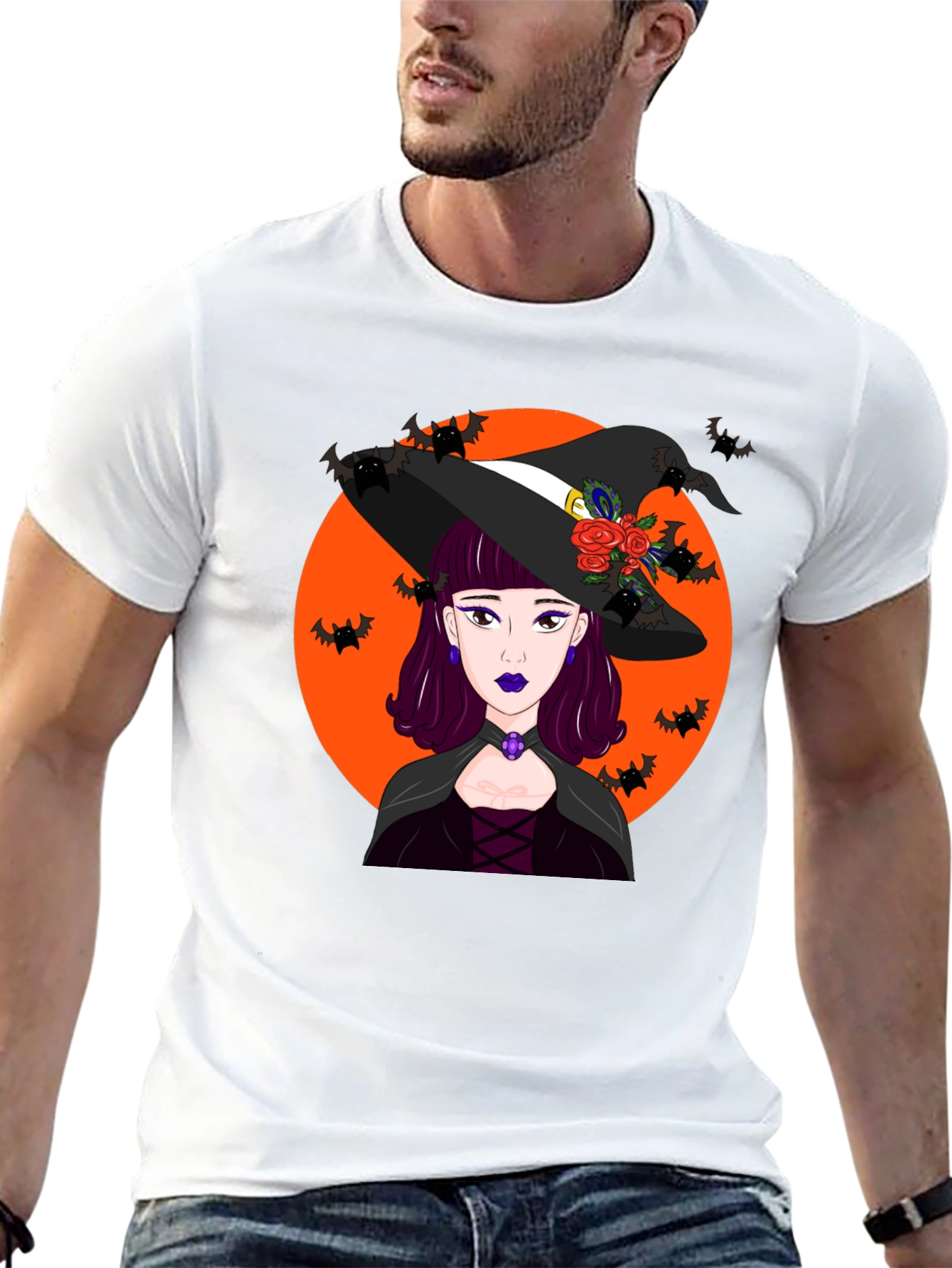 Witch Graphic Tee - Halloween Shirt